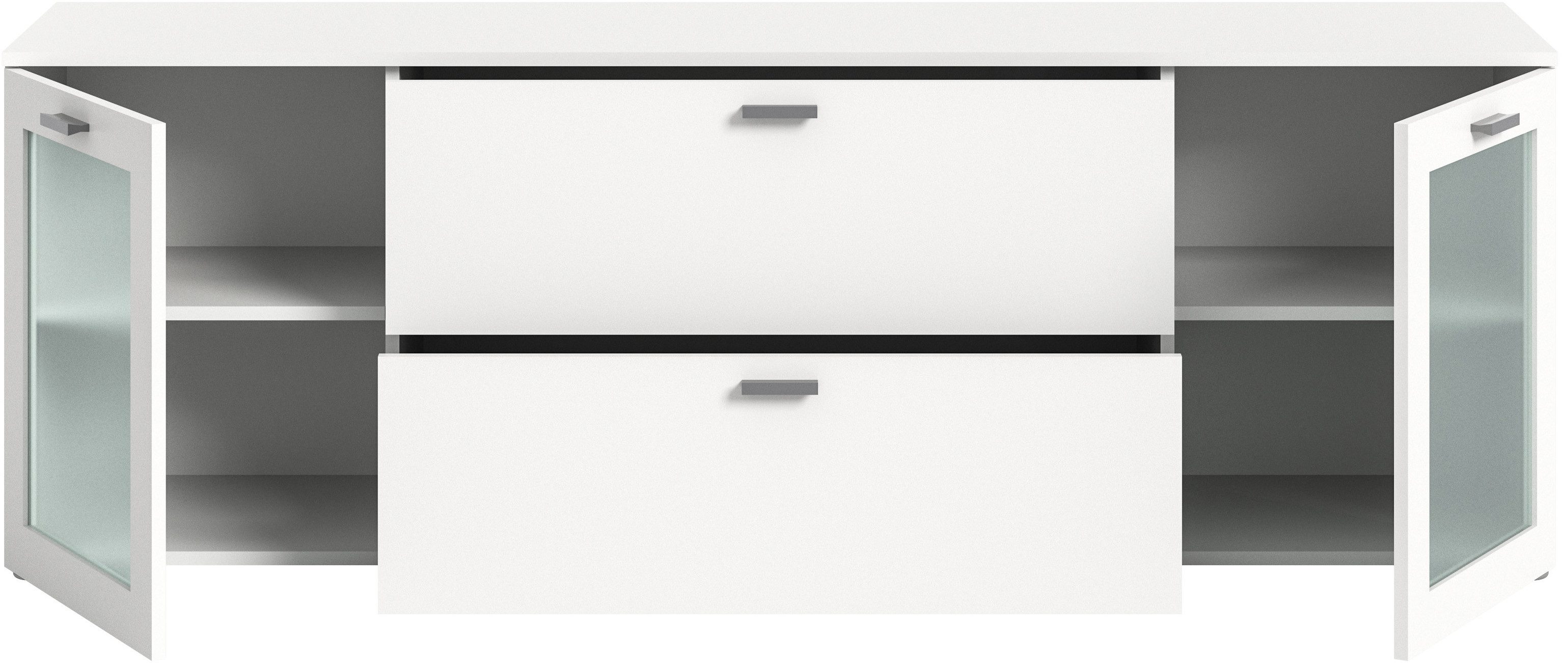 INOSIGN Tv-meubel Onex, breedte 180 cm, met glazen deuren, veelzijdig inzetbaar