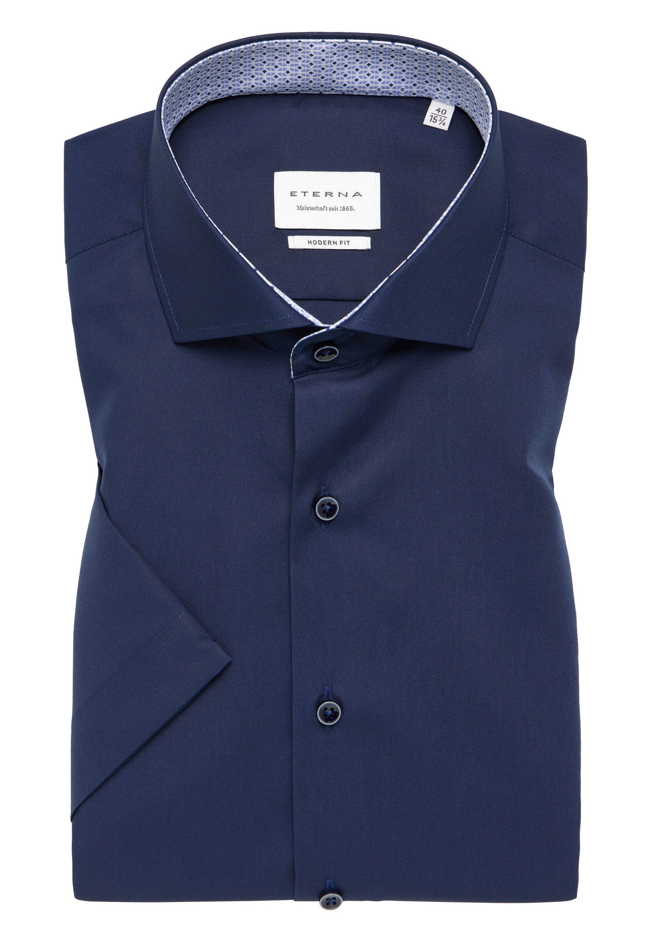 Eterna Overhemd met korte mouwen MODERN FIT NON IRON (strijkvrij)