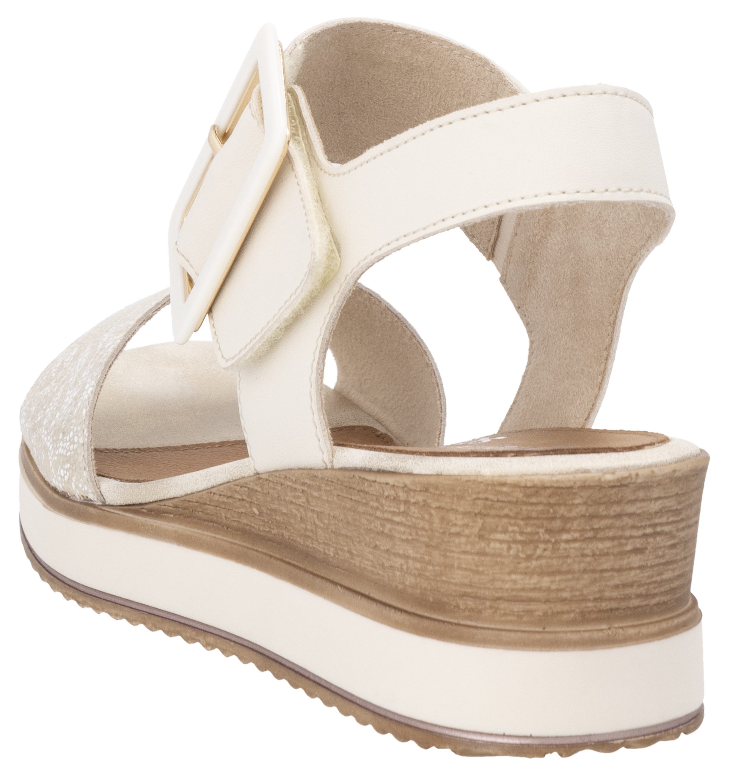 Remonte Sandaaltjes ELLE-Collection , zomerschoen, sandaal, comfortschoen met klittenband onder de siergesp