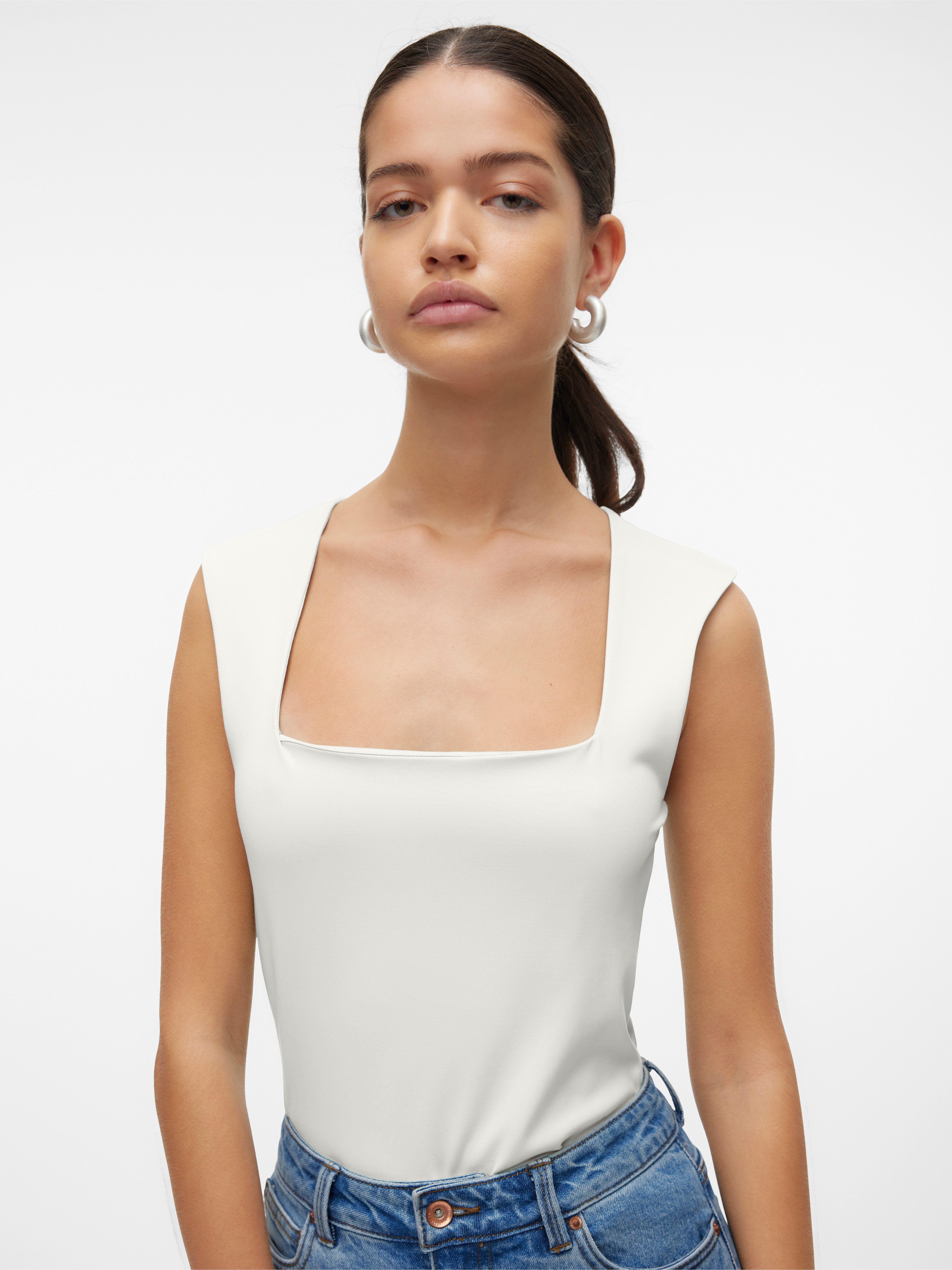 Vero Moda Shirttop VMMILLION SL SQUARE NECK TOP JRS NOOS