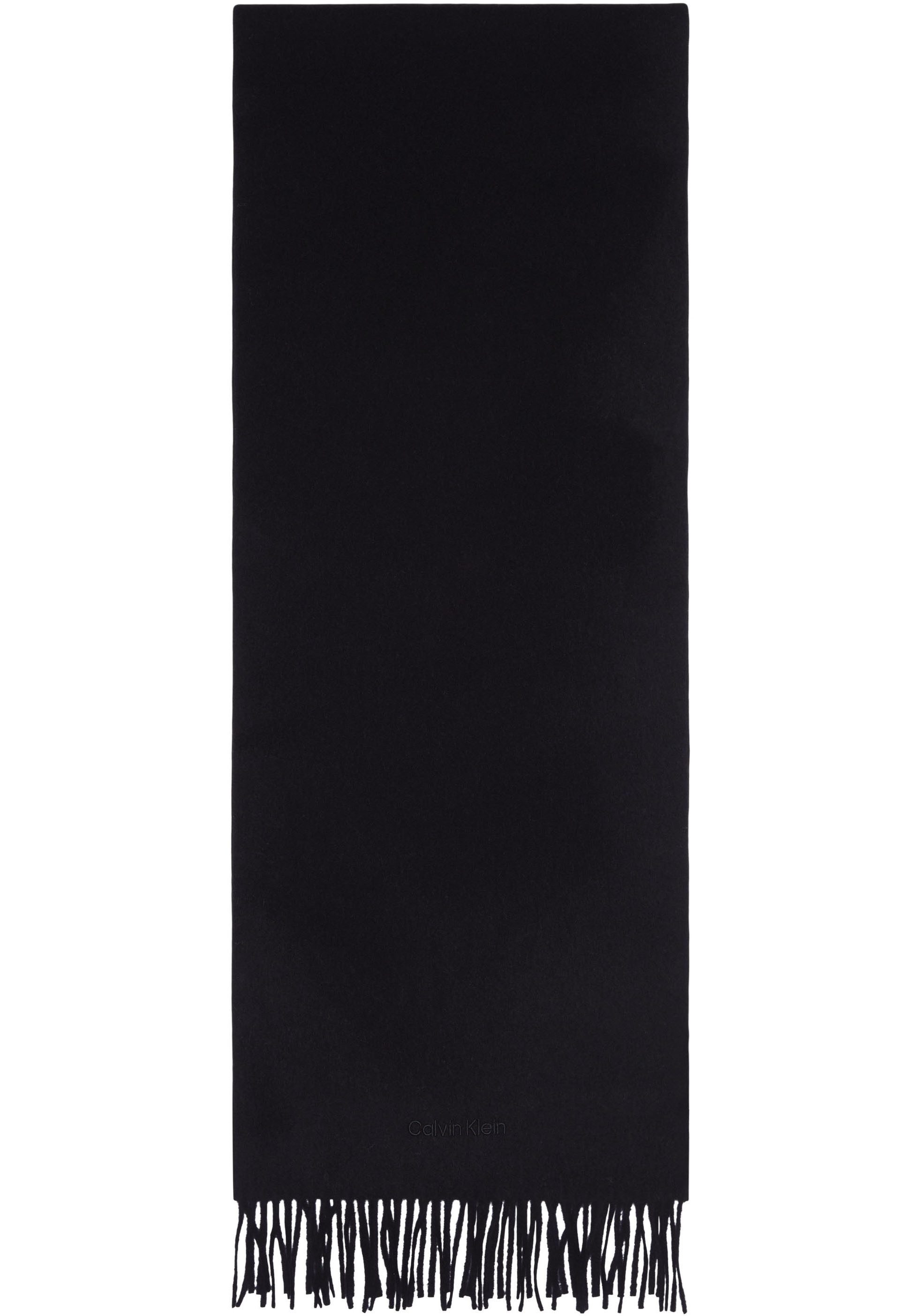 Calvin Klein Sjaal CLASSIC WOOL SCARF met geborduurd logo