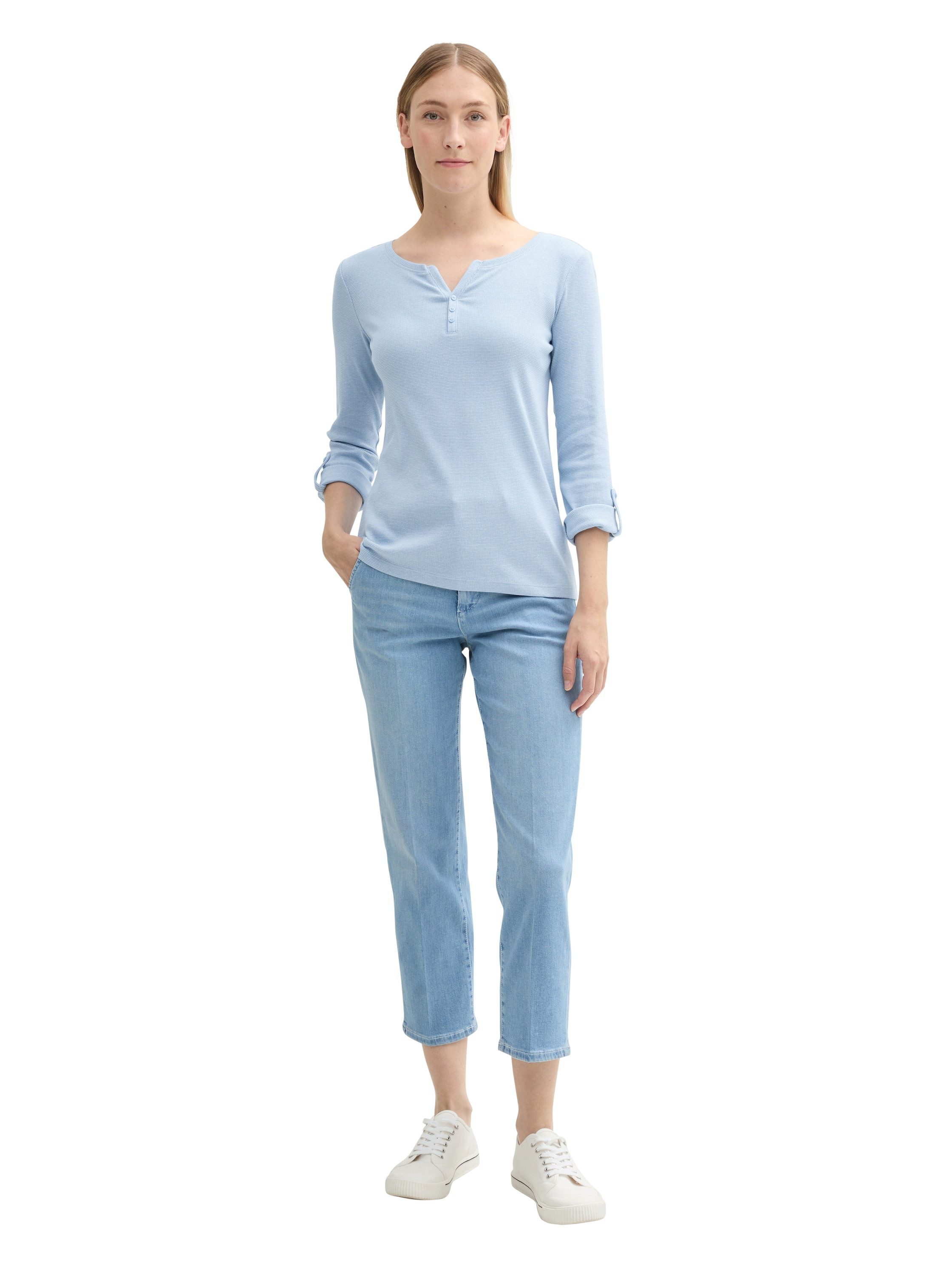 Tom Tailor Shirt met lange mouwen Tom Tailor Dames Henleyshirt