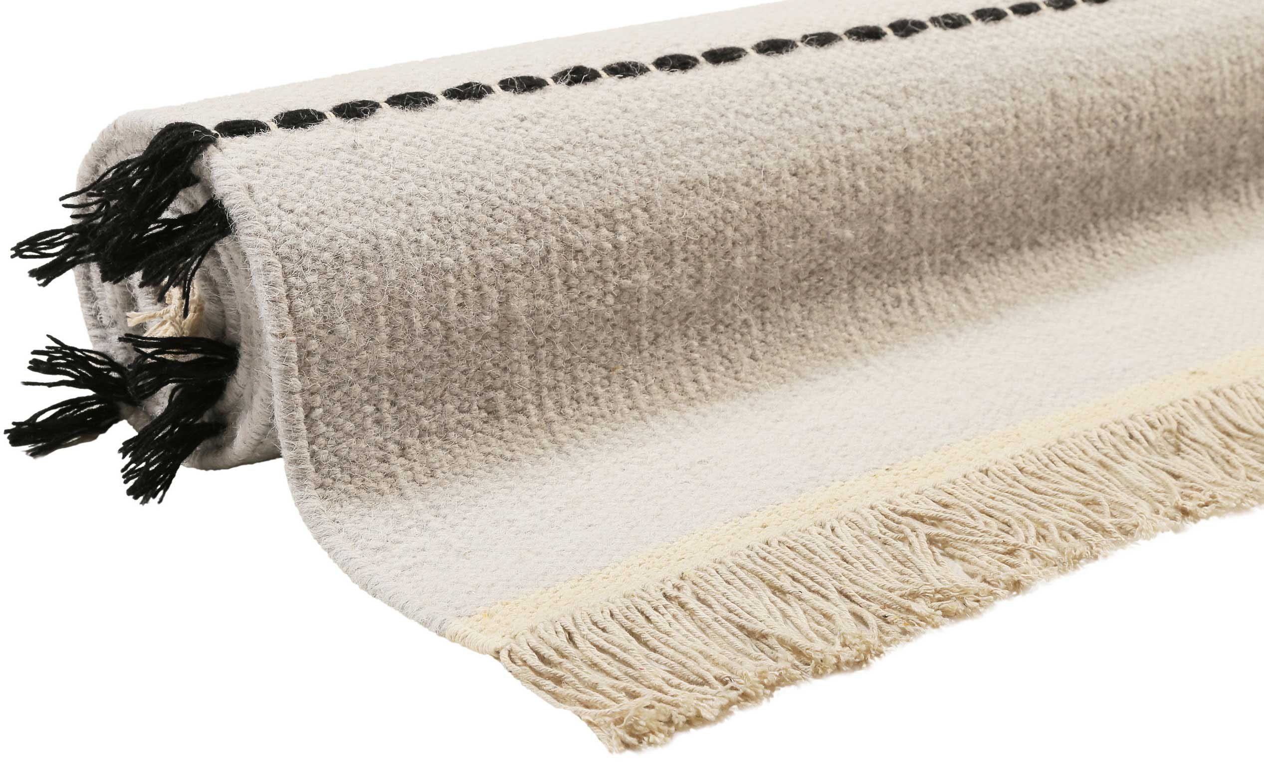 Esprit Wollen kleed Lina ESP-2205 Vloerkleed van natuurmateriaal met franje, modern design, woonkamer