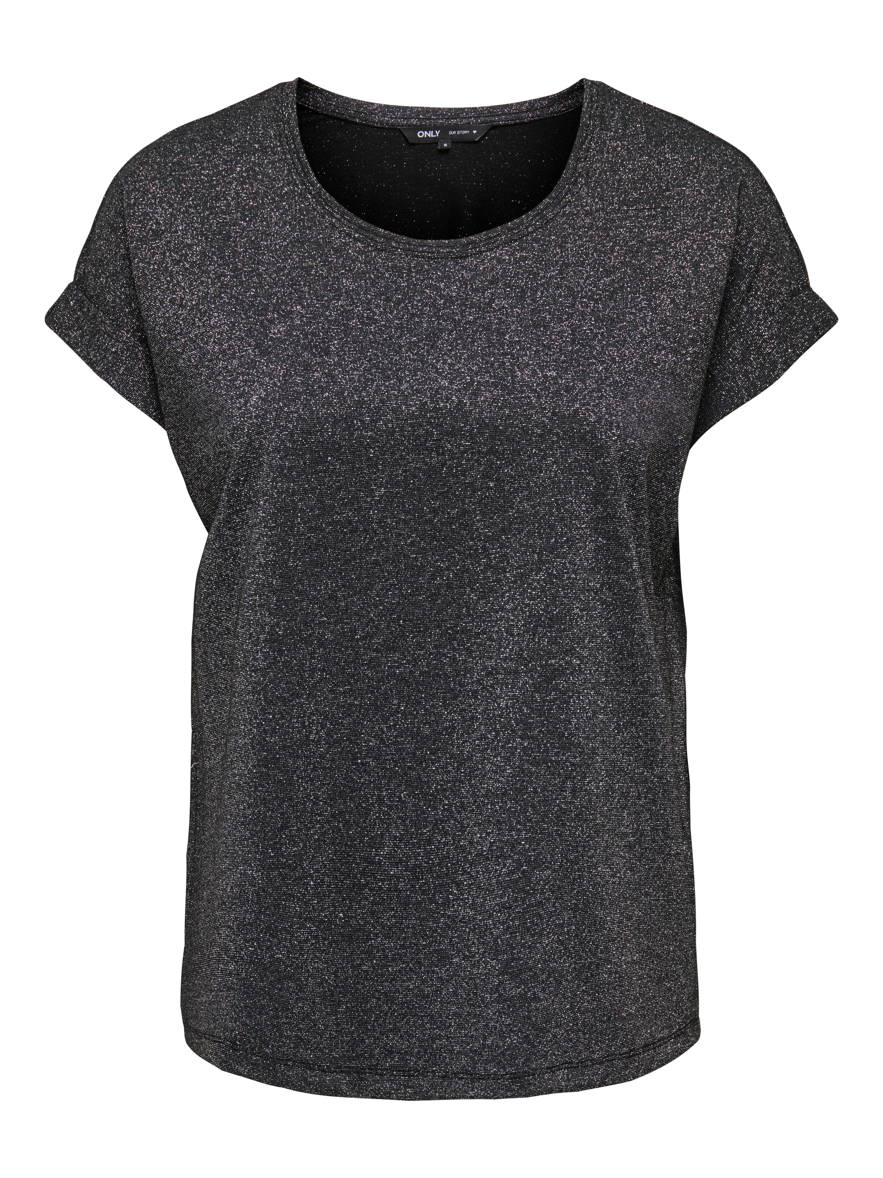 Only Shirt met korte mouwen ONLMOSTER GLITTER S/S TOP NOOS JRS