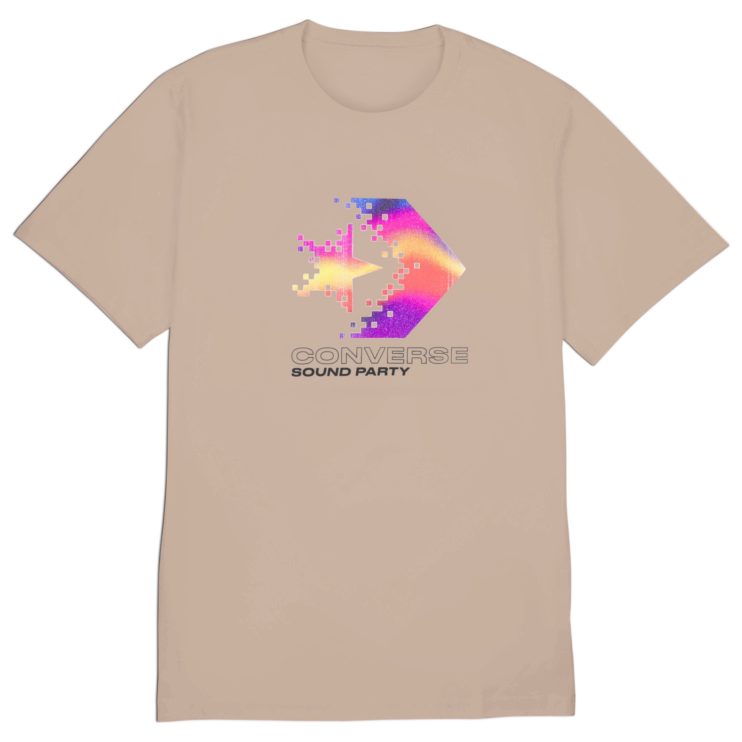 Converse T-shirt STAR CHEVRON T-SHIRT dames tops maat XL beige