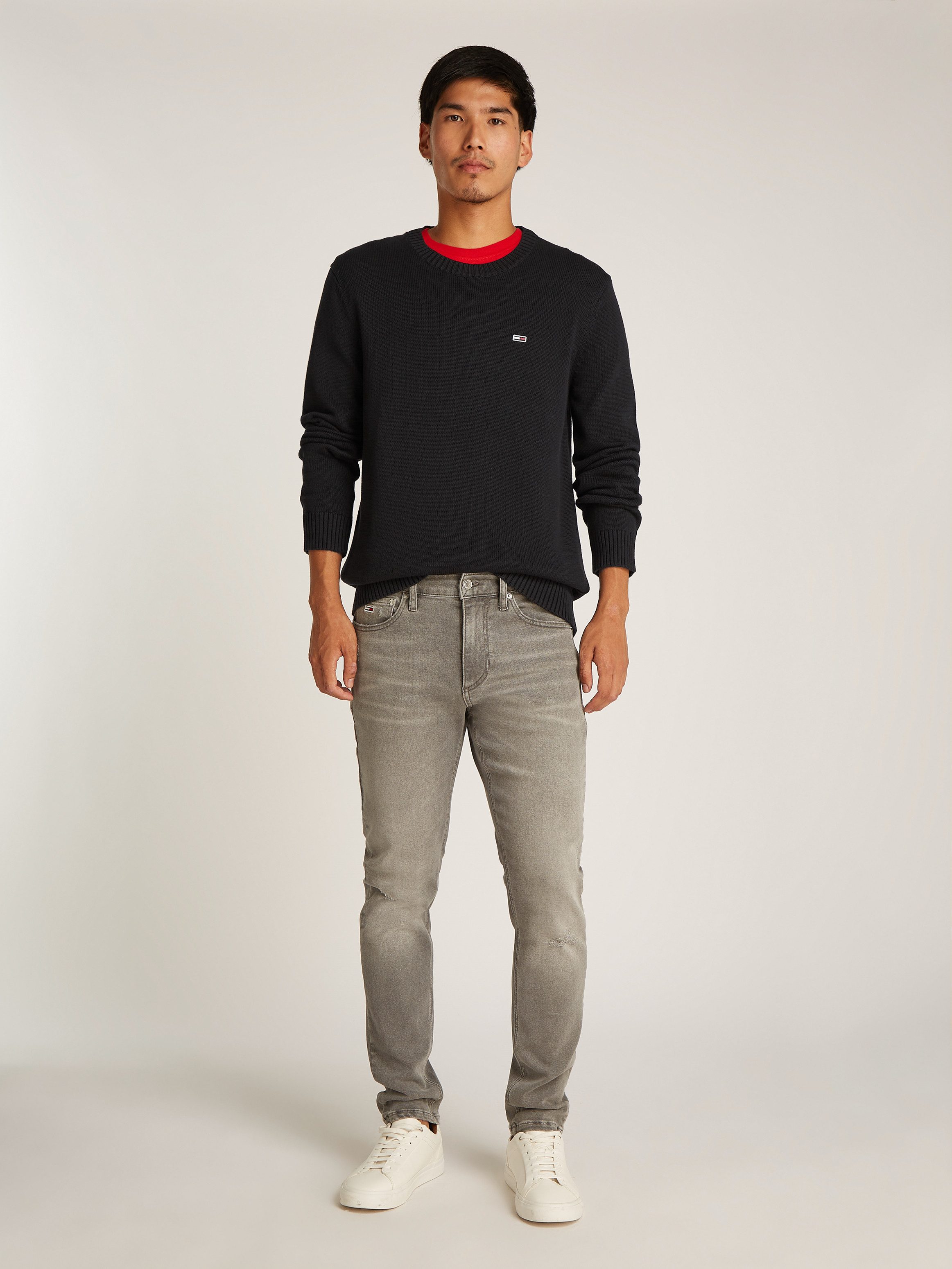 TOMMY JEANS Gebreide trui TJM SLIM ESSNTLS C-NECK SWEATER