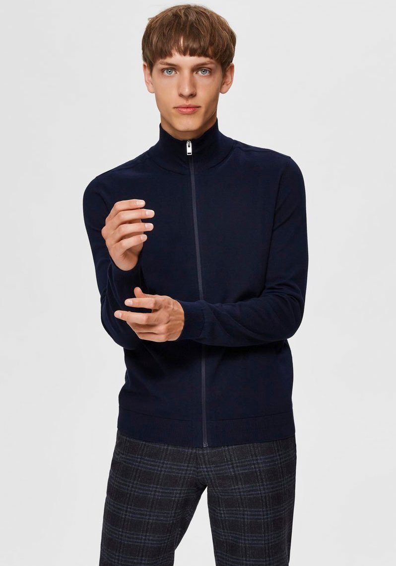 SELECTED HOMME Vest SLHBERG FULL ZIP CARDIGAN NOOS