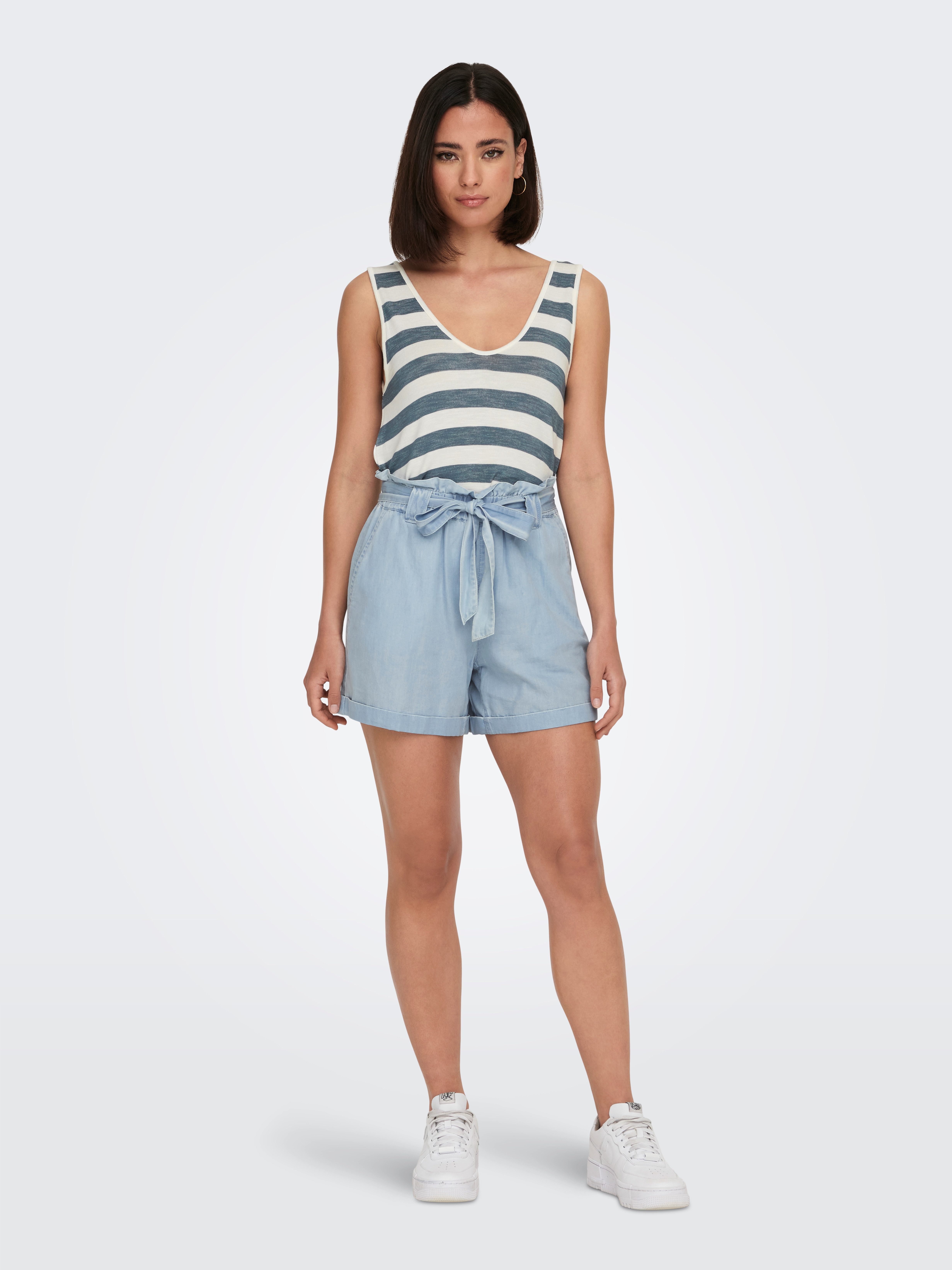 Only Short ONLBEA SMILLA HW PB LOOSE DNM SHORTS