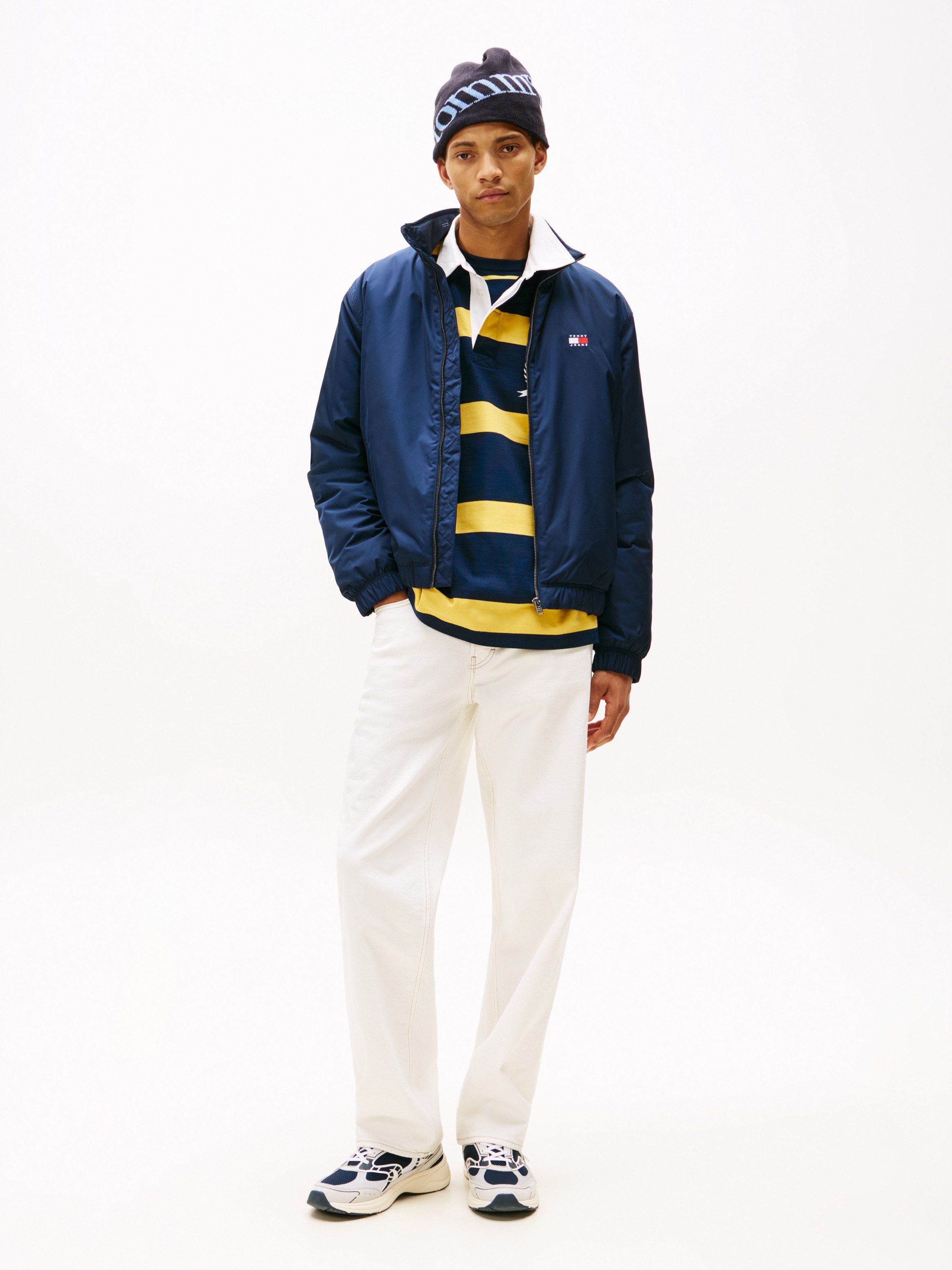 TOMMY JEANS Blouson TJM ESSENTIAL PADDED JACKET EXT glanzend, stretch manchetten, opstaande kraag