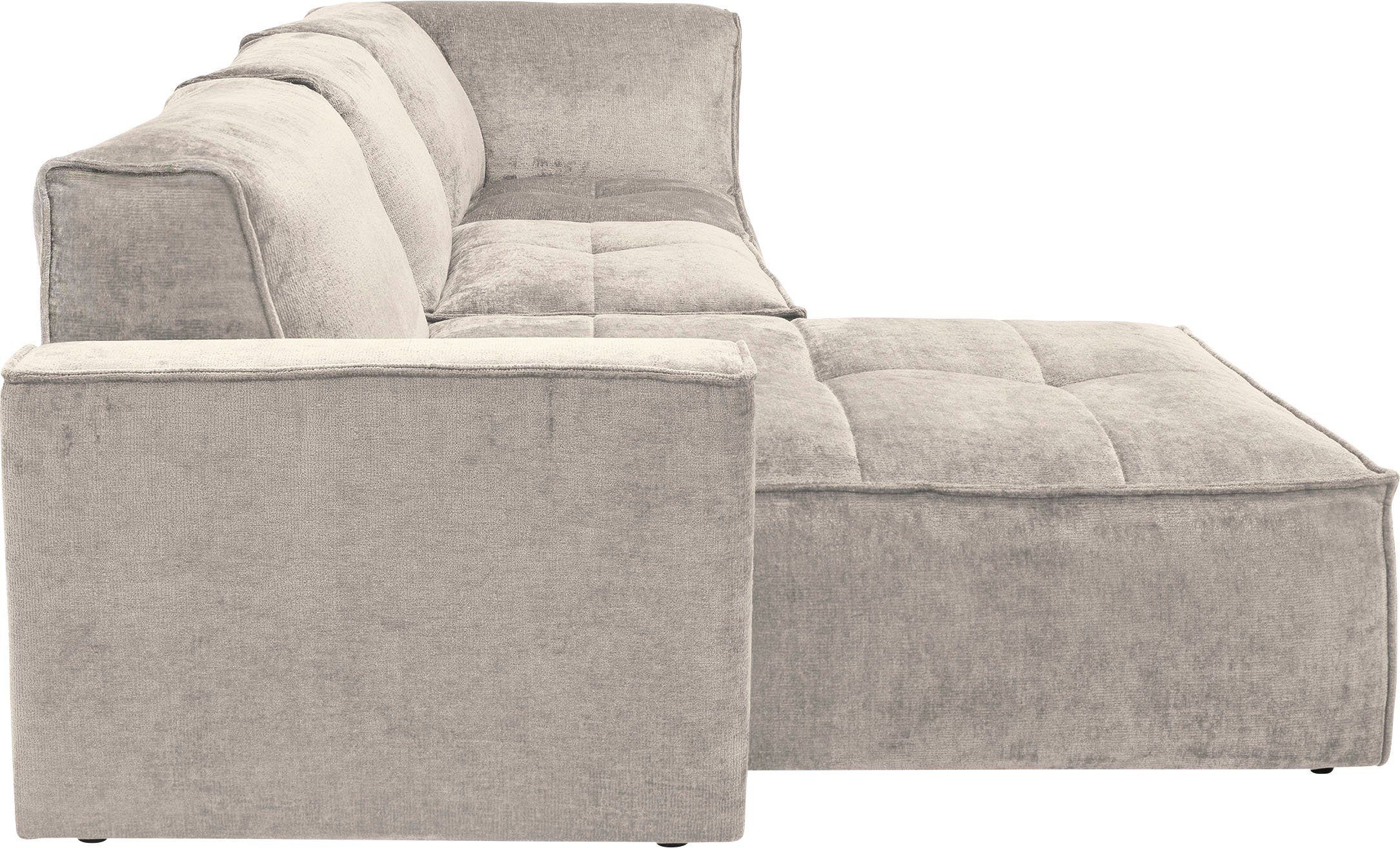 RAUM.ID Hoekbank Monolid L-vorm Afzonderlijke module voor combinatie op maat, bekleding in teddy-look (4-delig)