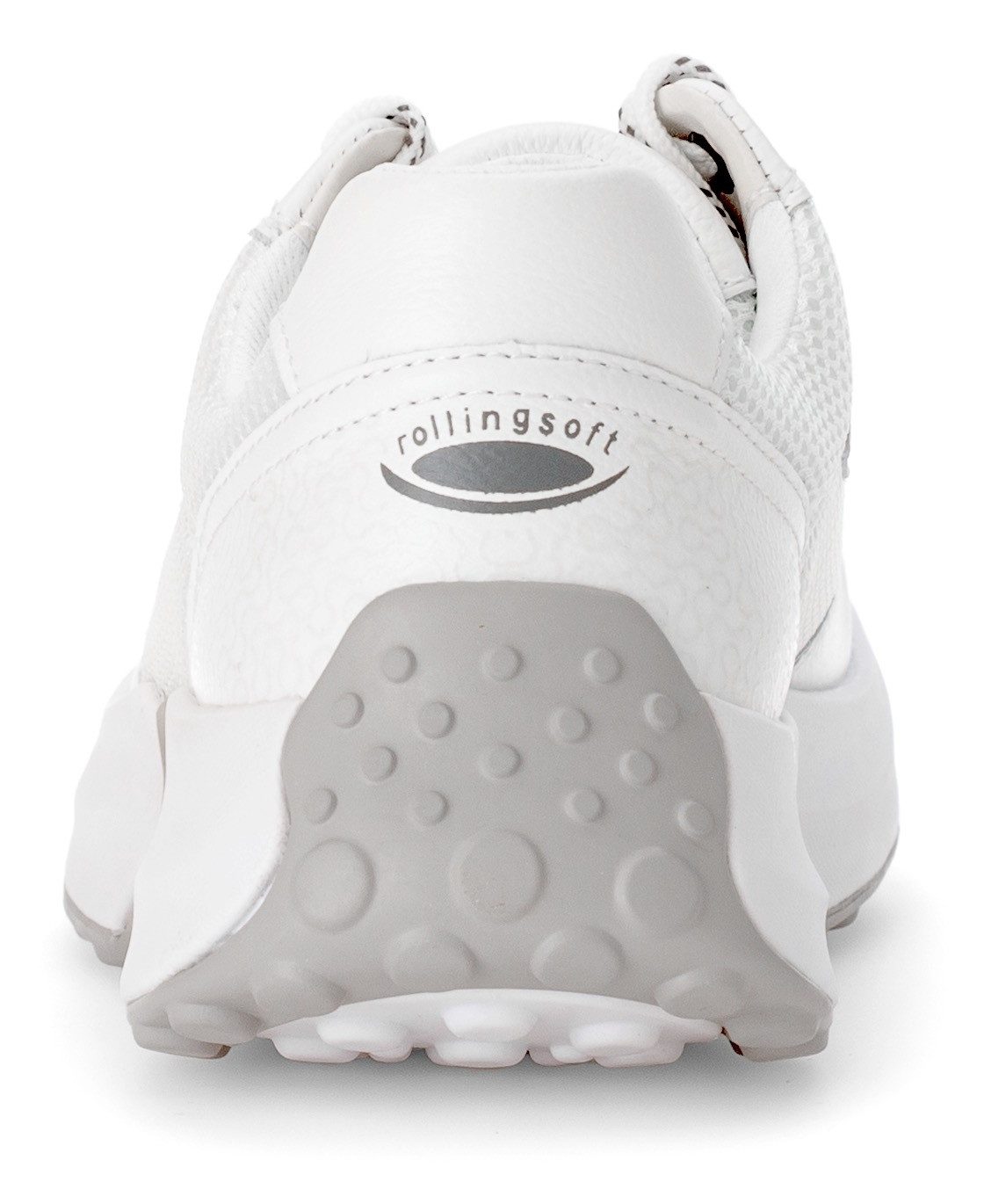 Gabor Rollingsoft Sneakers met sleehak , vrijetijdsschoen, lage schoen, veterschoen met label op de hiel
