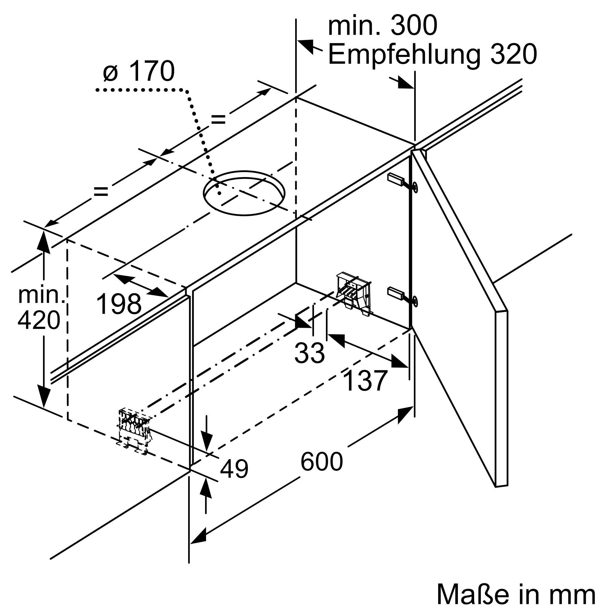SIEMENS Vlakscherm-afzuigkap LI97RA561