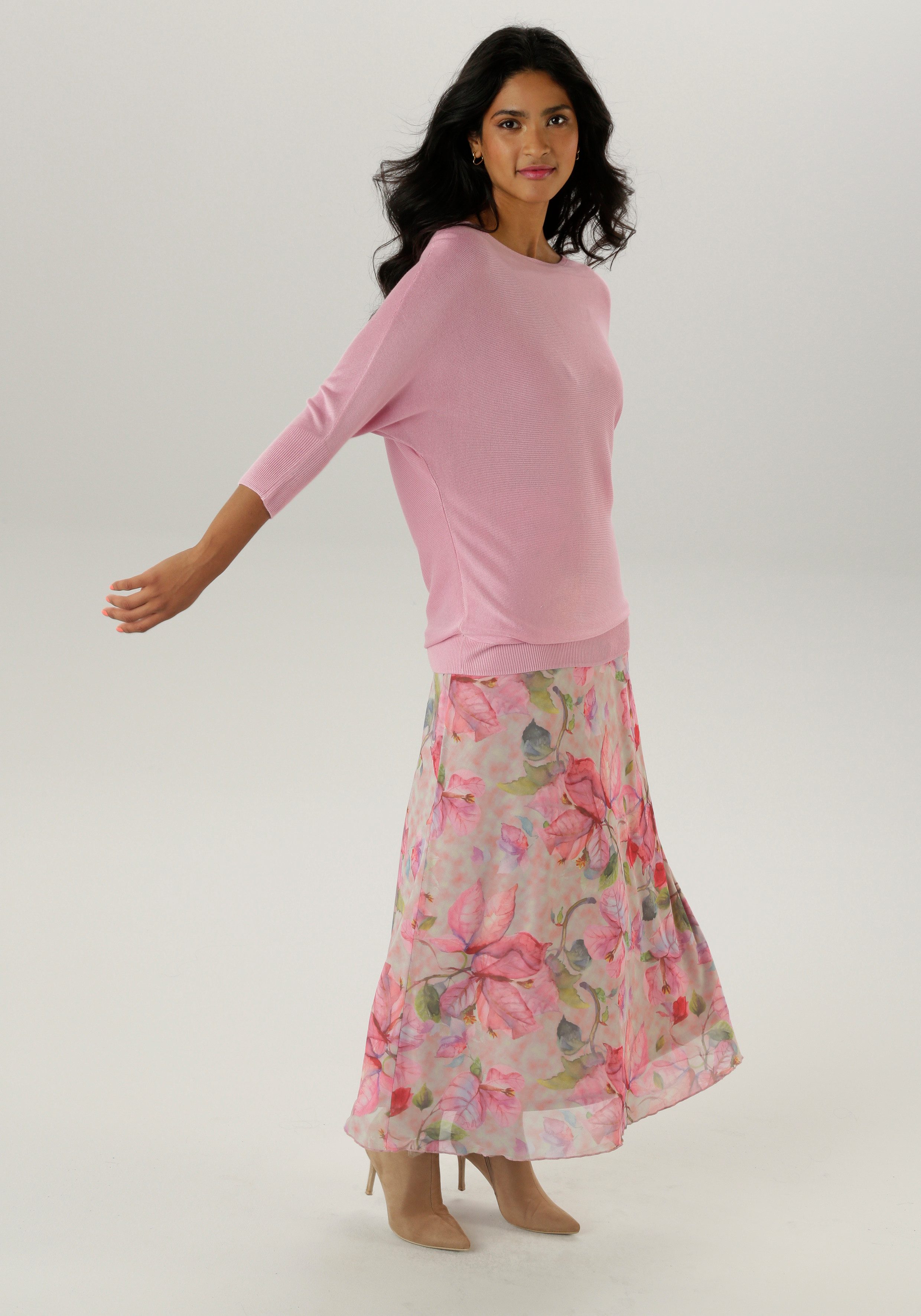 Aniston SELECTED Gebreide trui met boothals - nieuwe collectie
