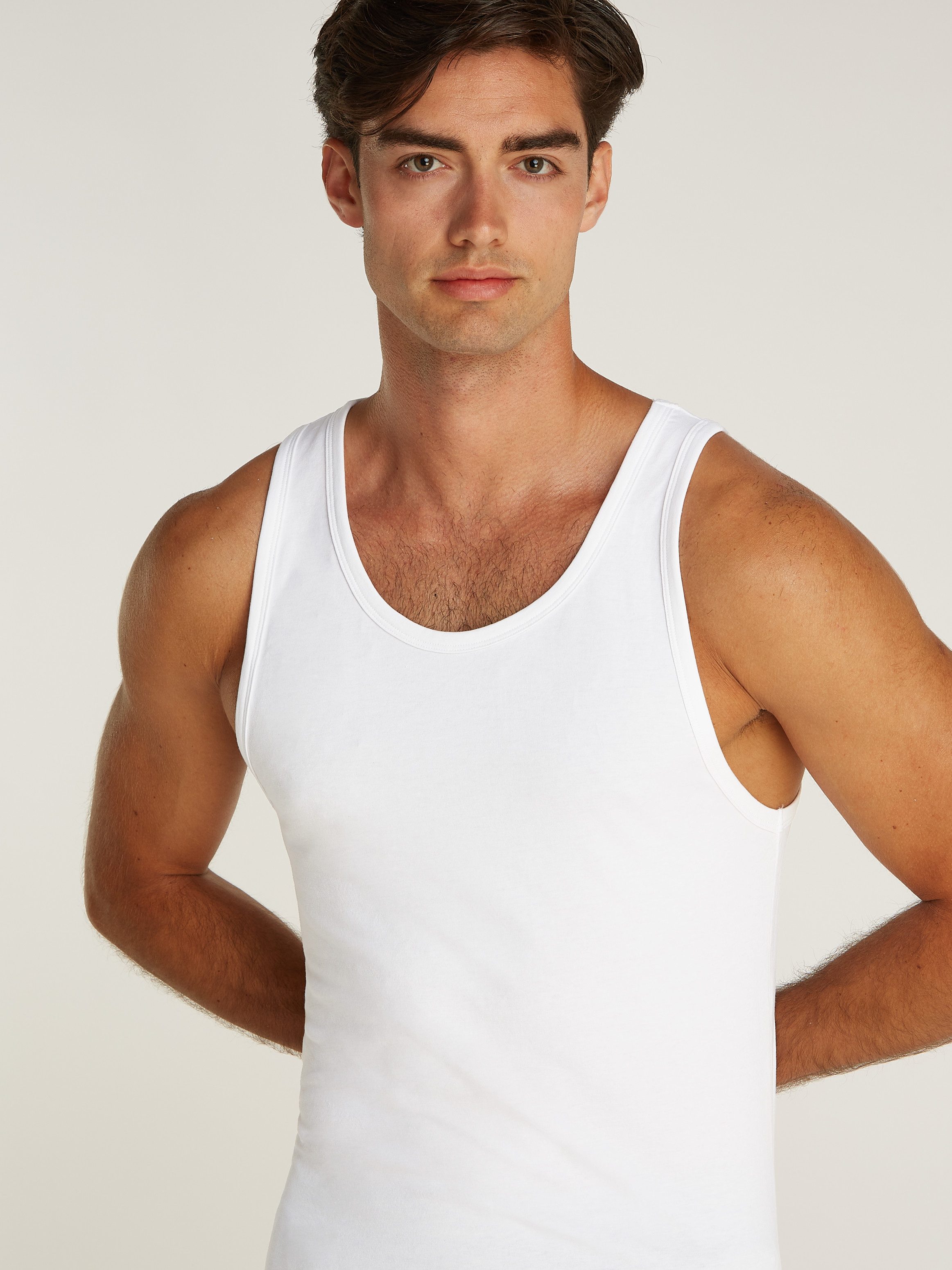 Calvin Klein T-shirt TANK 3PK met logo aan de zoom (3-delig, Set van 3)