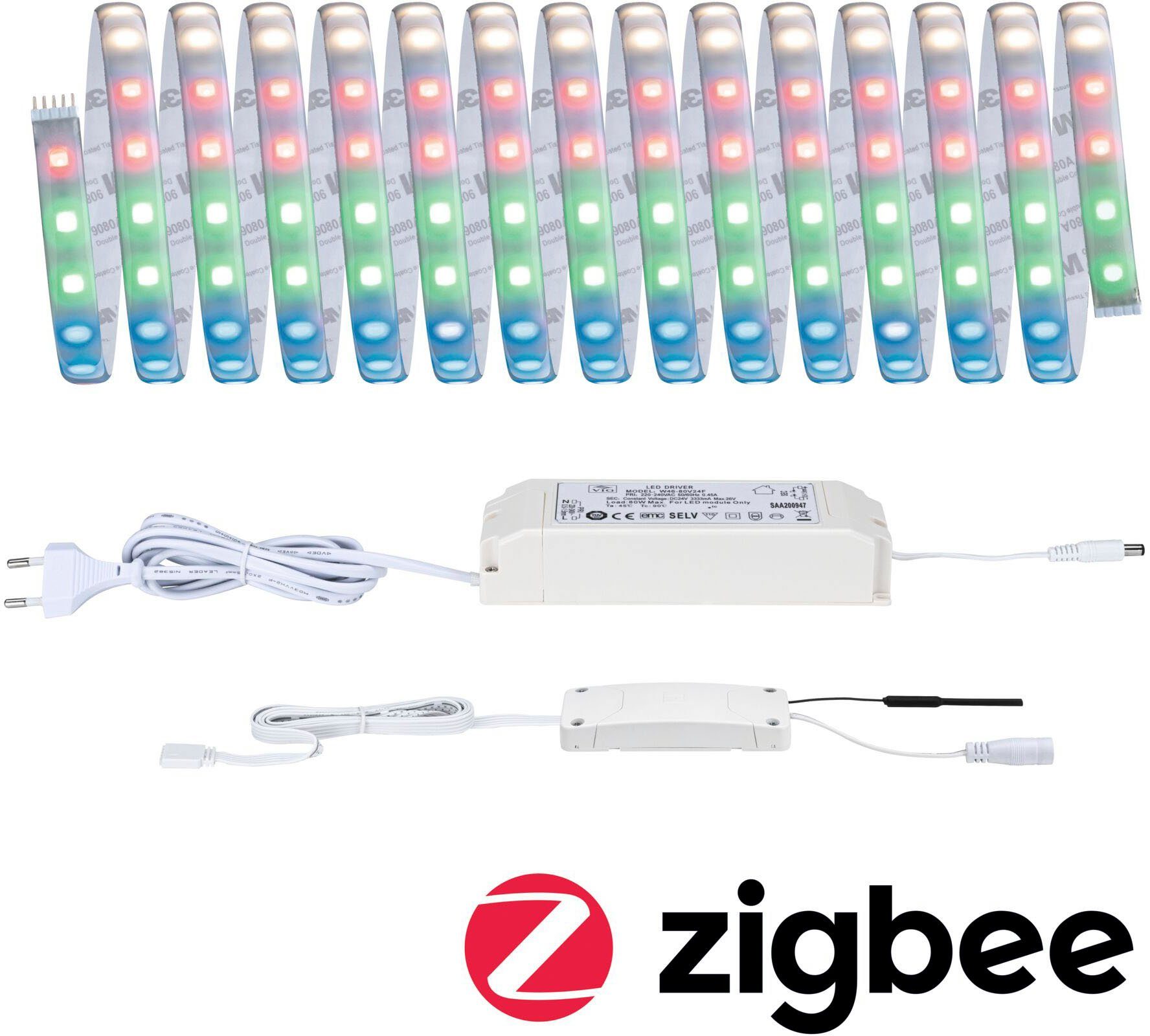 Paulmann Led-strepen MaxLED 500 RGBW Smart Home Zigbee 5m IP44 33W 2000lm gecoat (1 stuk)