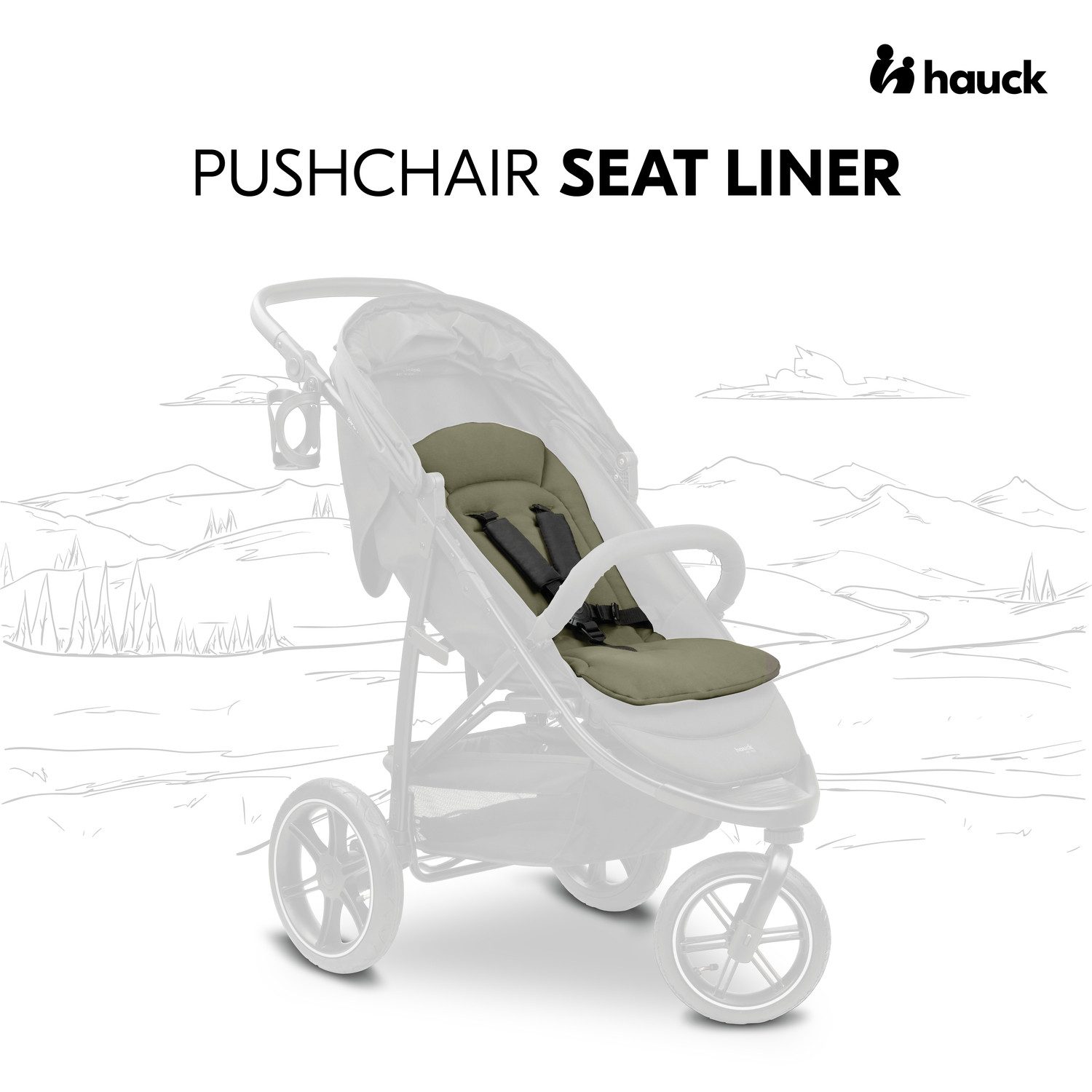 Hauck Zitkussen voor kinderwagens Seat Liner, olive