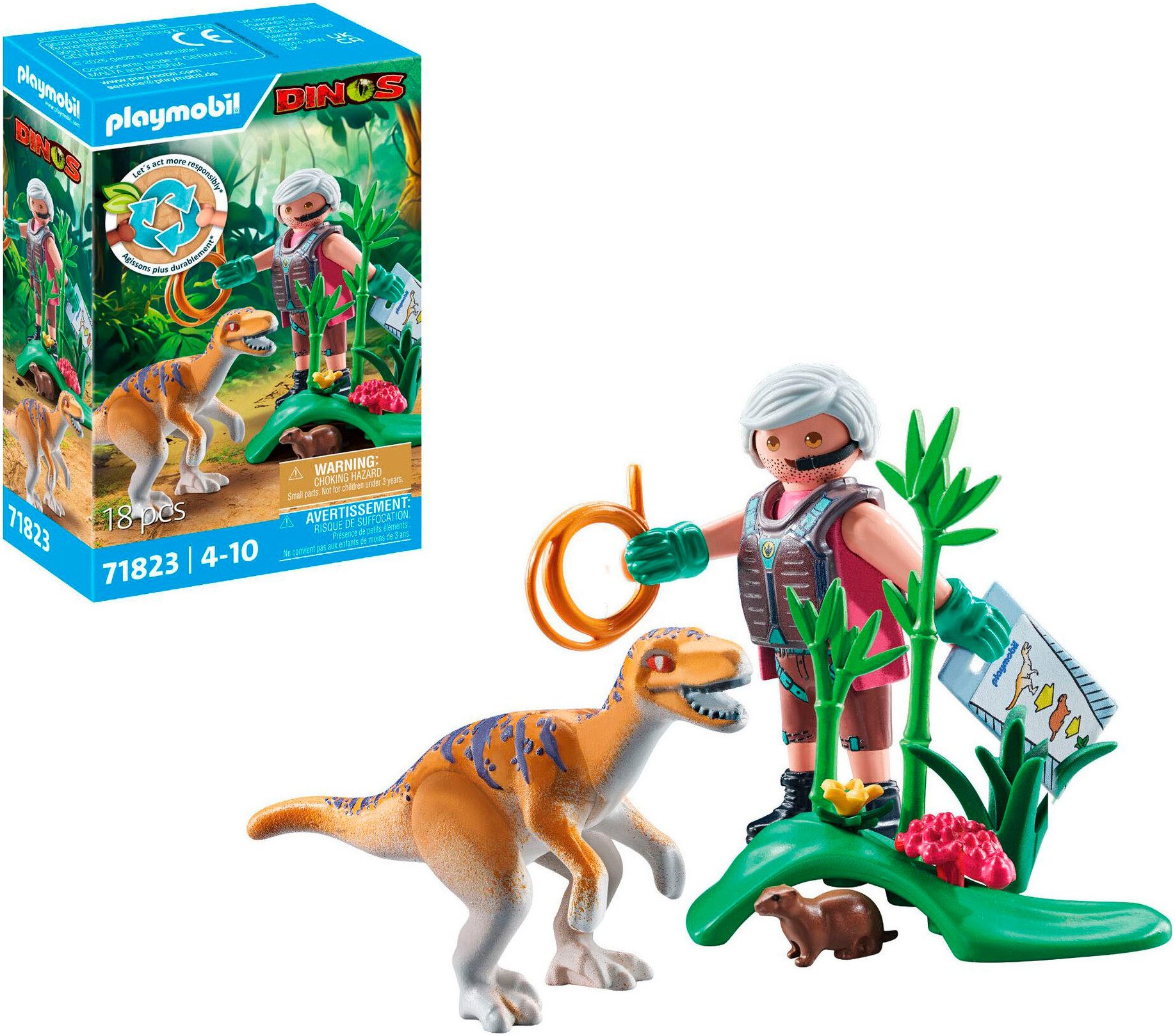 Playmobil® Constructie-speelset Velociraptor (71823), Playmobil Dinos (18-delig)
