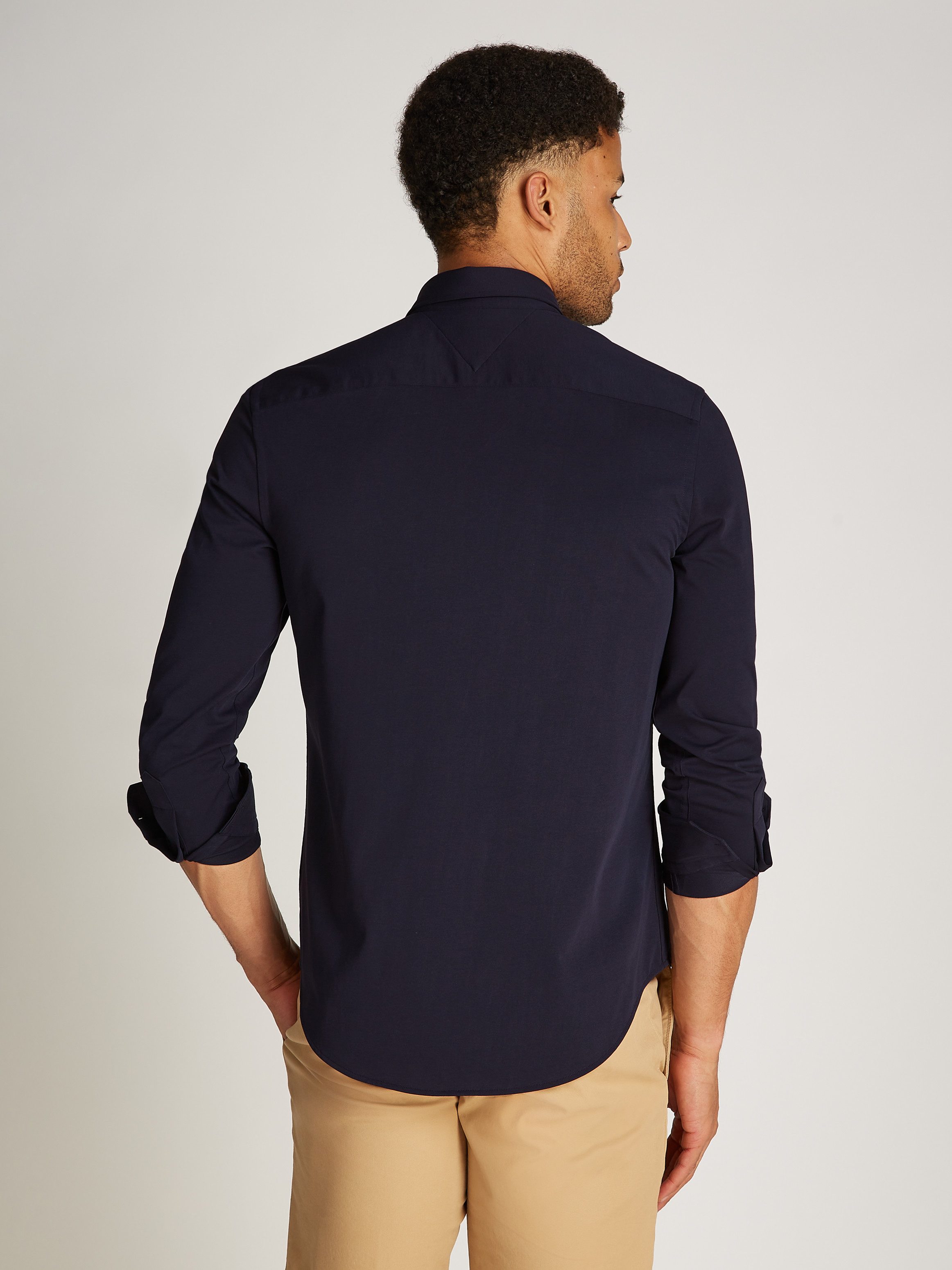 Tommy Hilfiger Businessoverhemd PERFORMANCE KNIT SOLID SF SHIRT