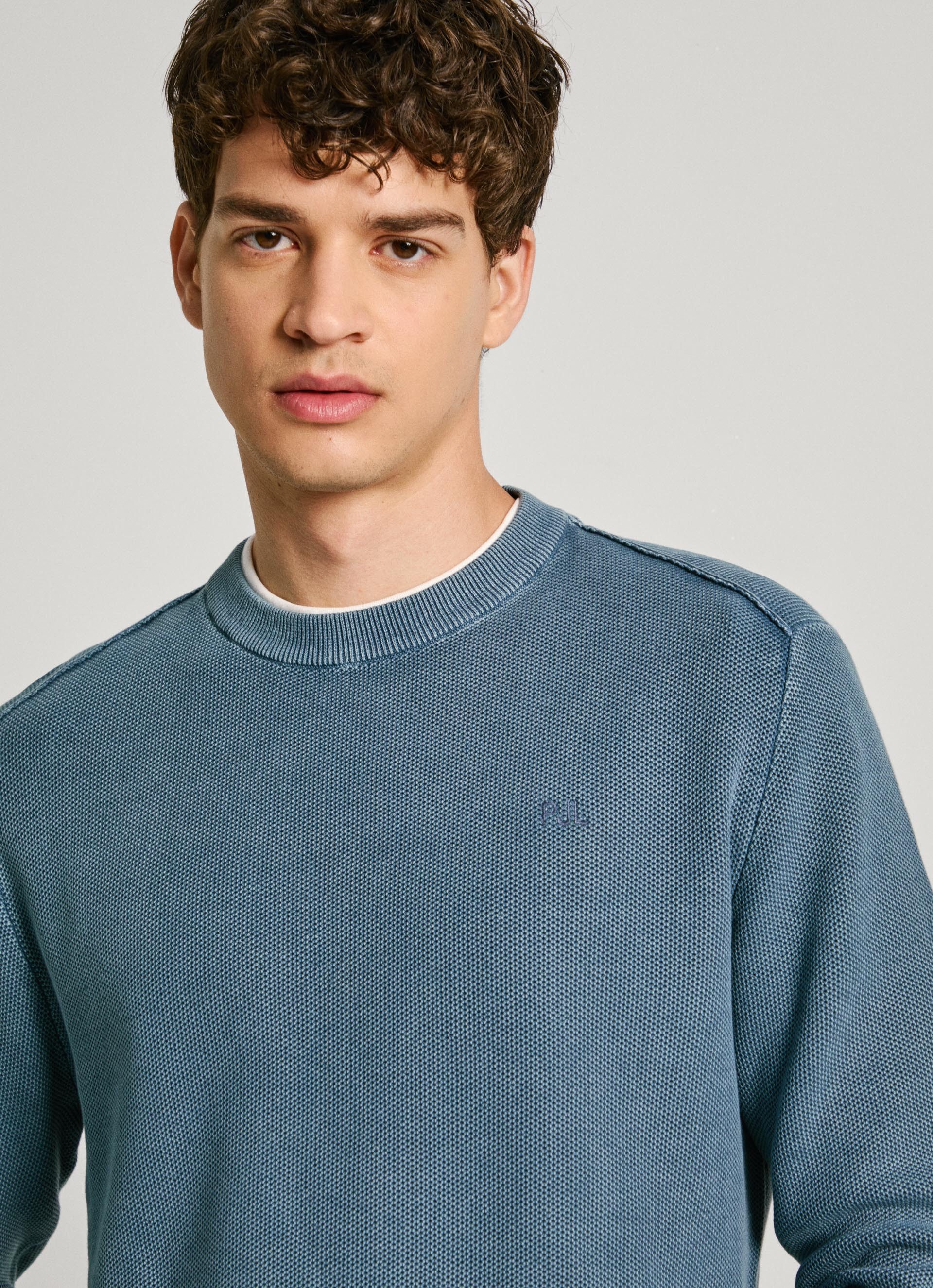 Pepe Jeans Trui met ronde hals Craig in gewassen look