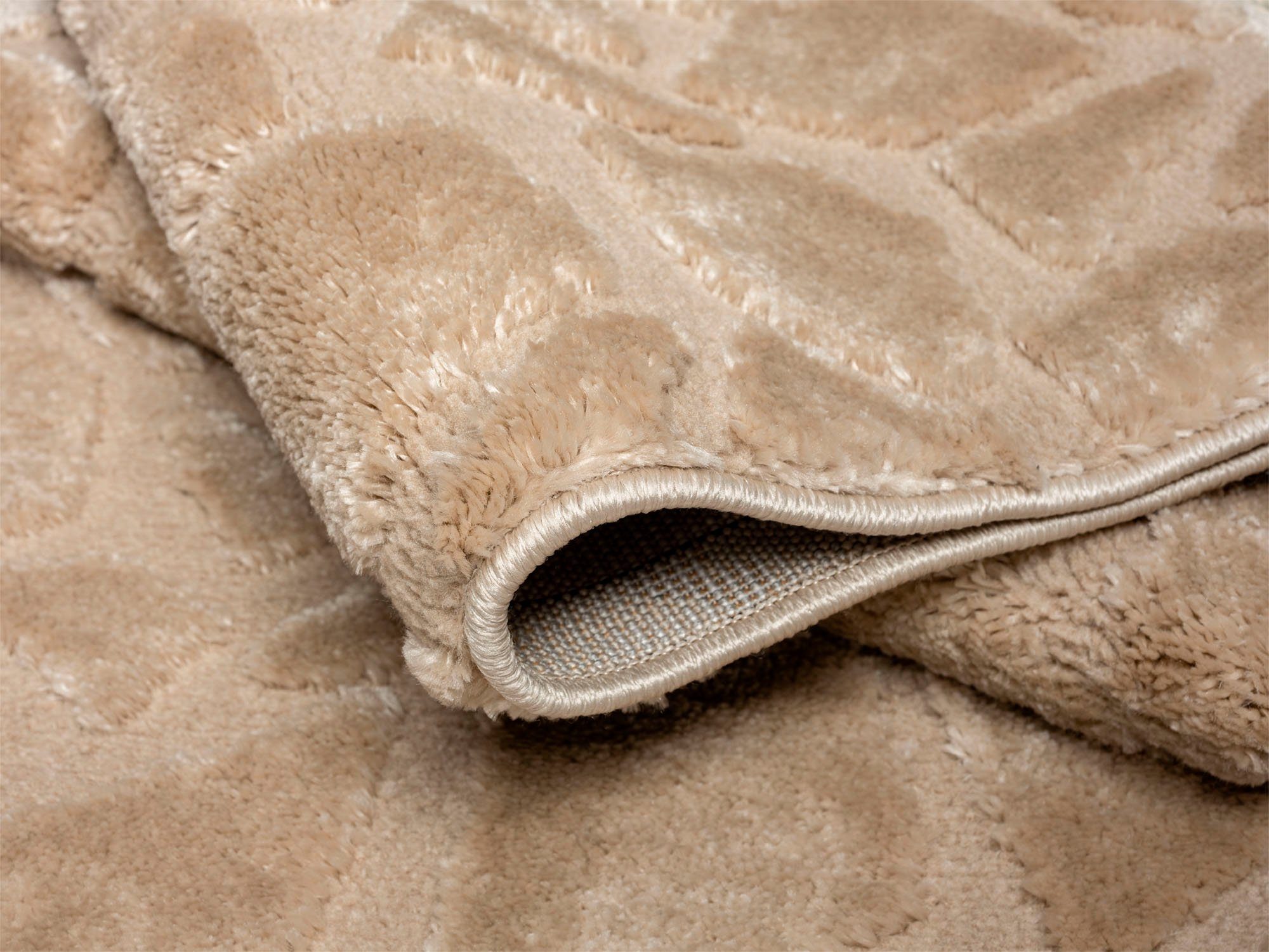 Home affaire Vloerkleed "Geron" in steenlook dichte kwaliteit, wol-look, boho, met franjes, scandi-look