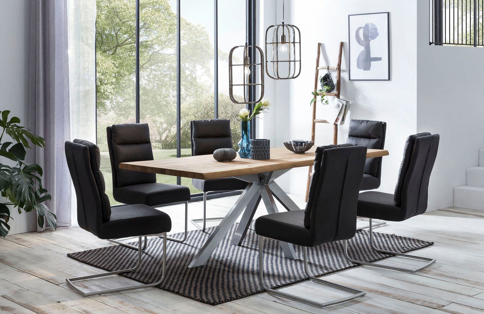 Home affaire Eettafel Tristan natur met echte boomrand