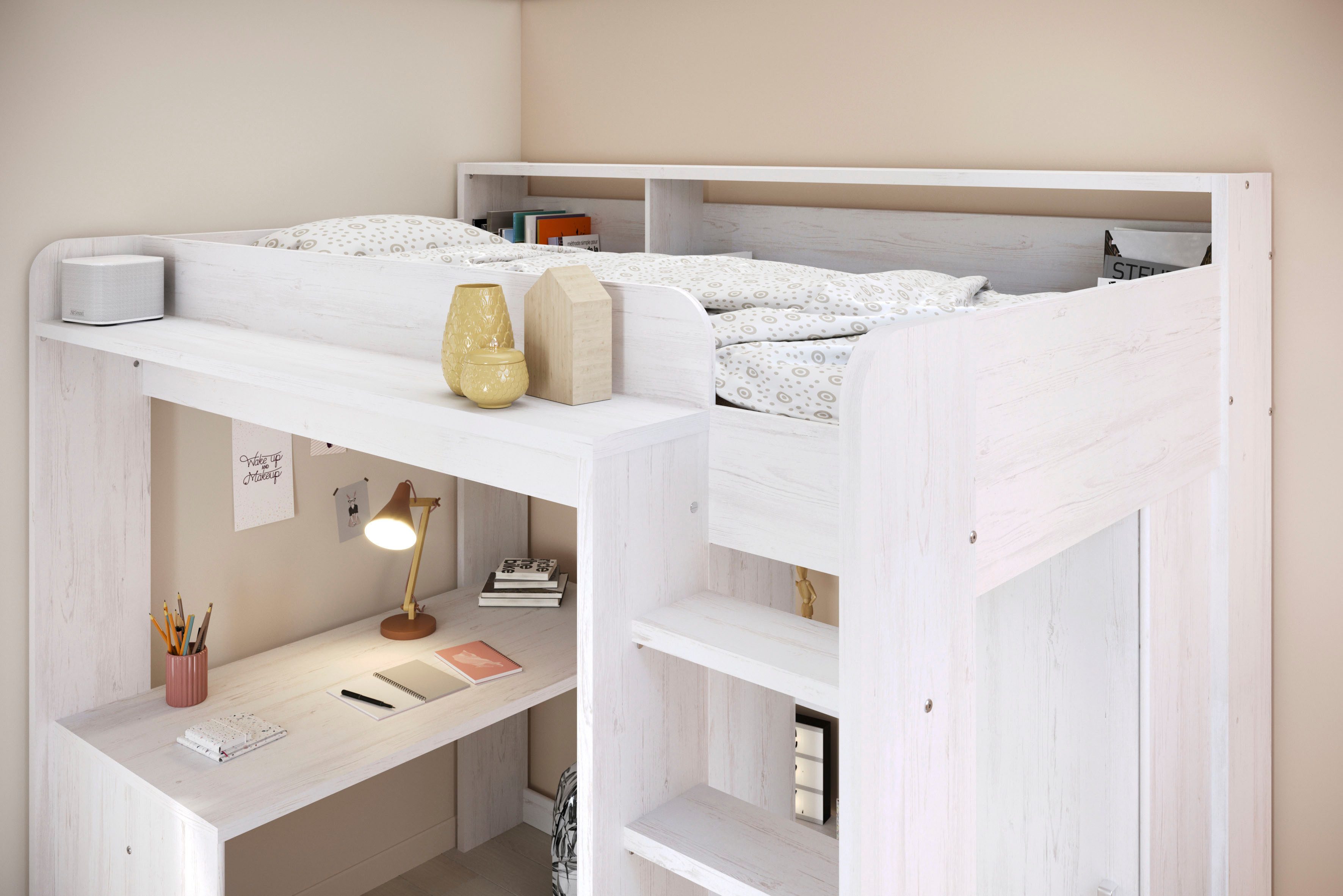 Parisot Hoogslaper Higher incl. kast , bureau en rek