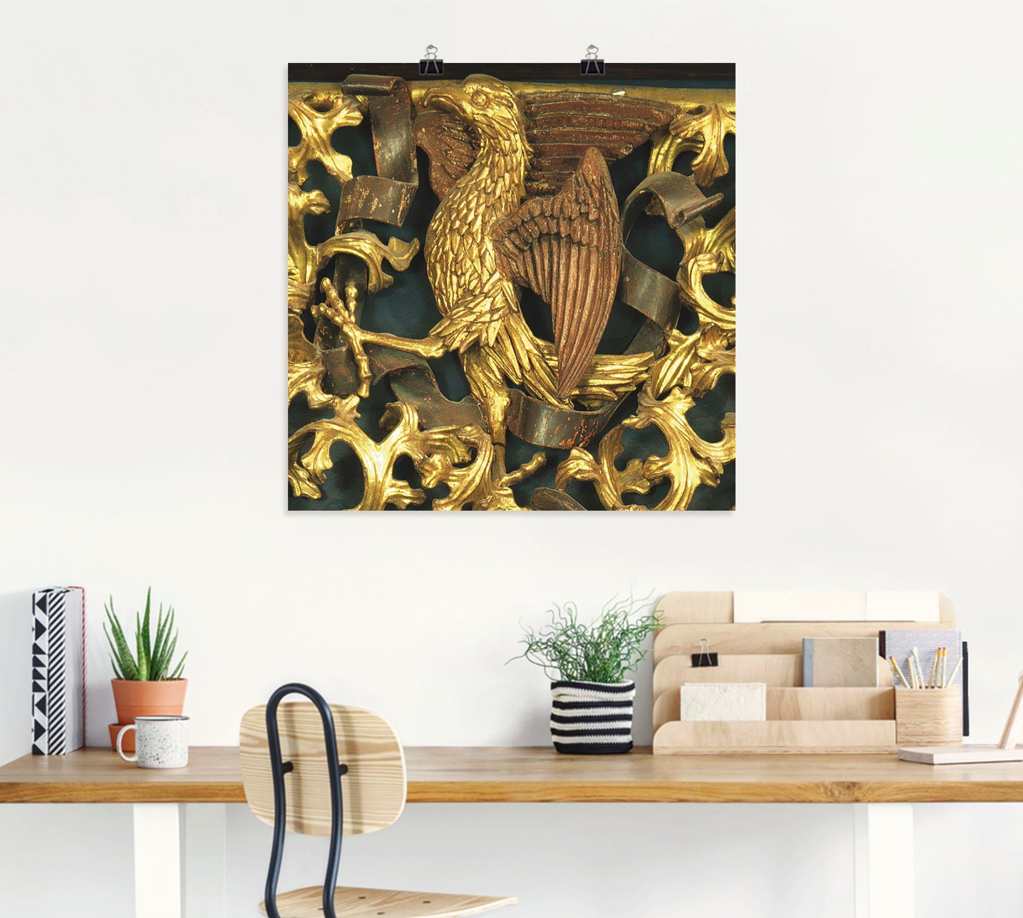 Artland Artprint Adelaar evangelistensymbol van Johannes als artprint op linnen, muursticker of poster in verschillende maten