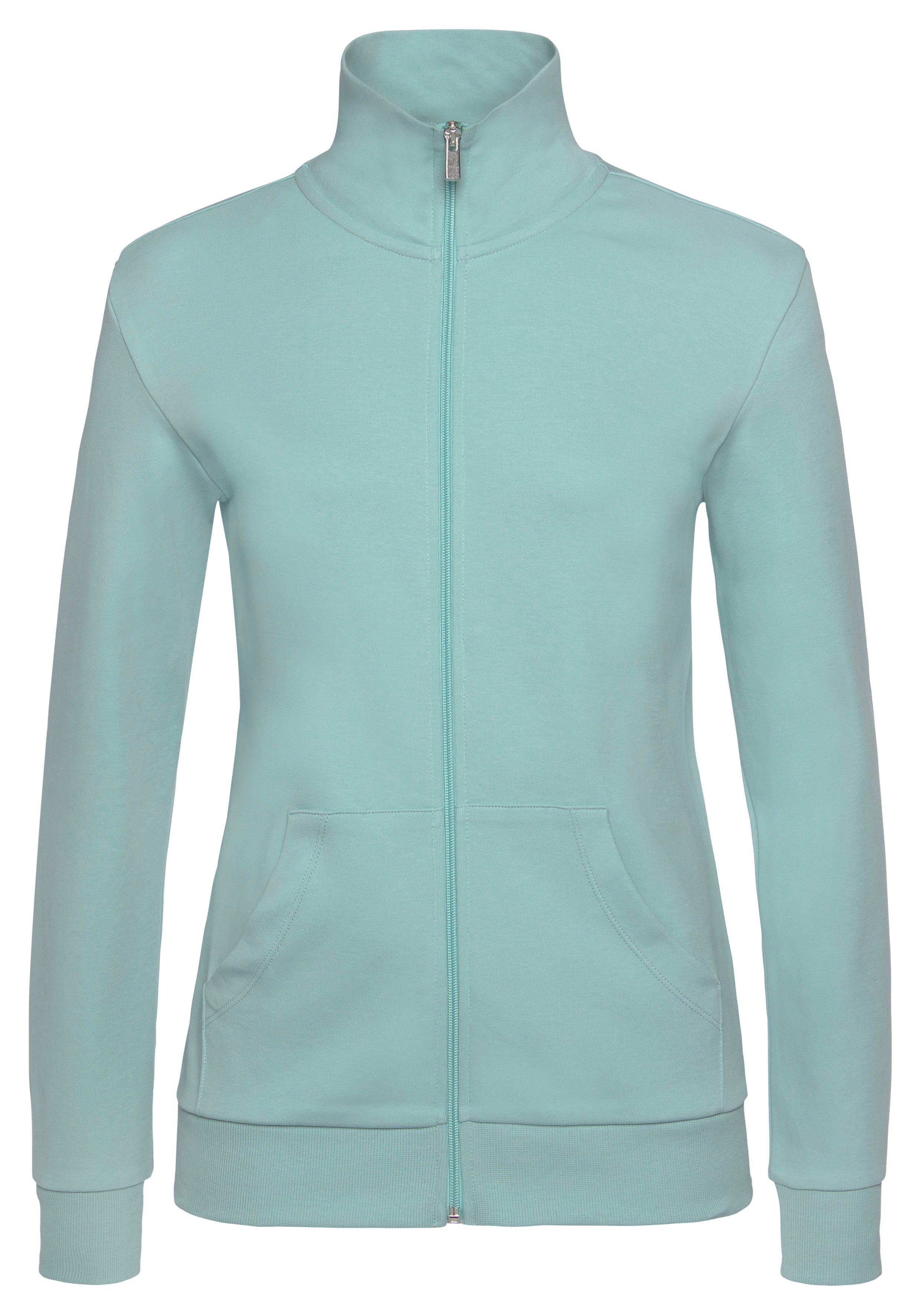 Bench. Loungewear Sweatvest met logo-borduurwerk op de staande kraag, loungewear, loungepak