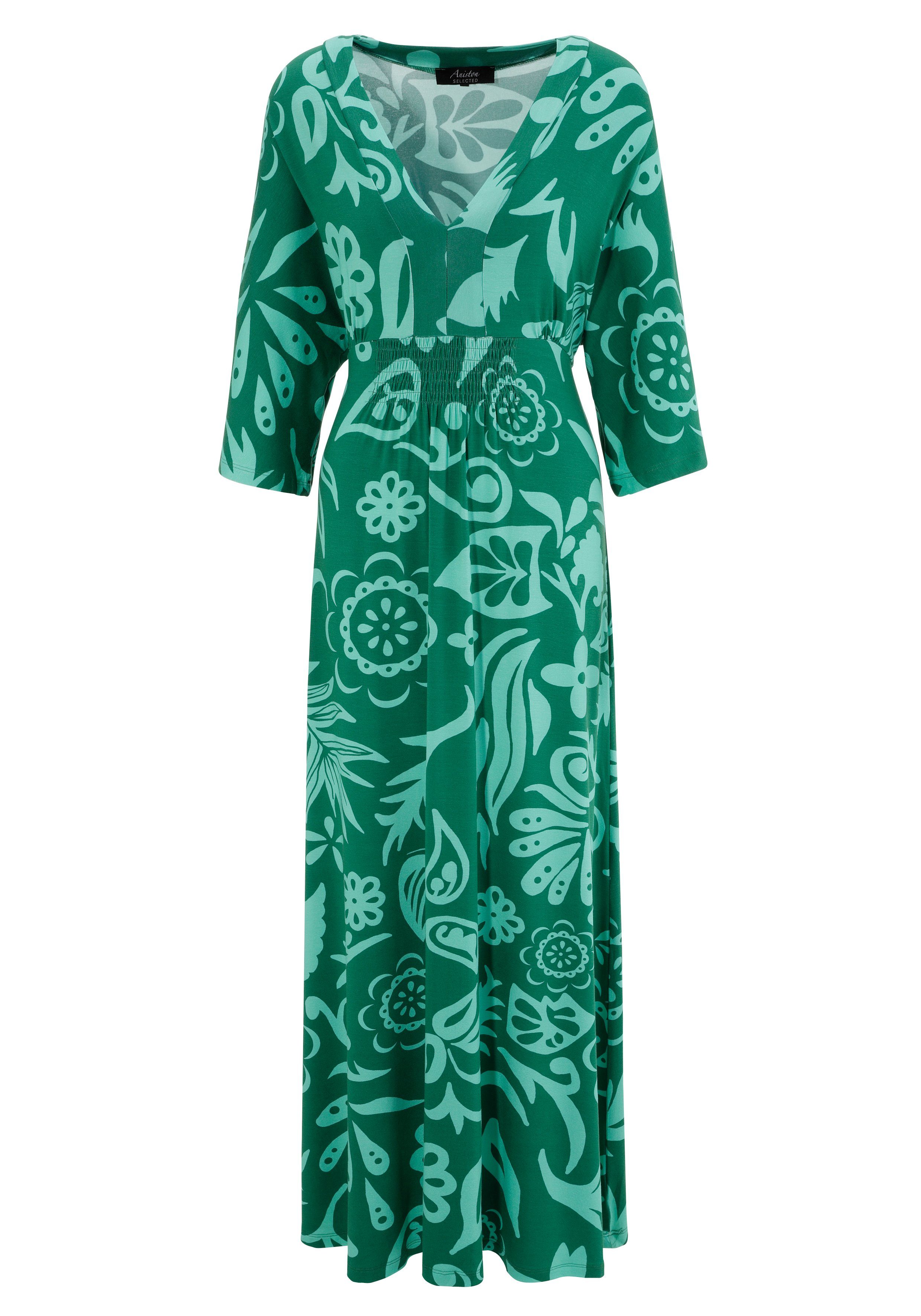 Aniston SELECTED Maxi-jurk met wijde 3/4-mouwen