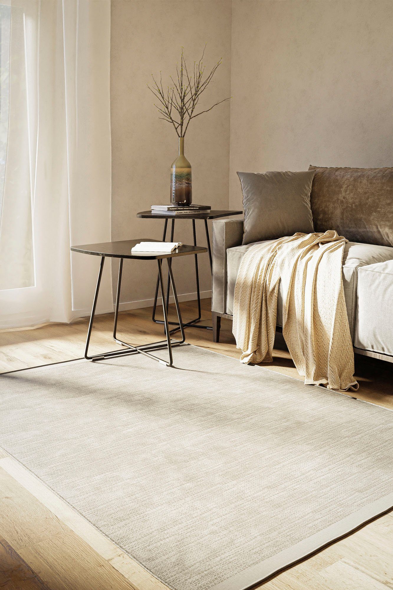 Myflair Möbel & Accessoires Wollen kleed WOOLY DREAM met de hand geweven tweezijdig te gebruiken kleed, mêlee, zuivere wol, woonkamer moderne