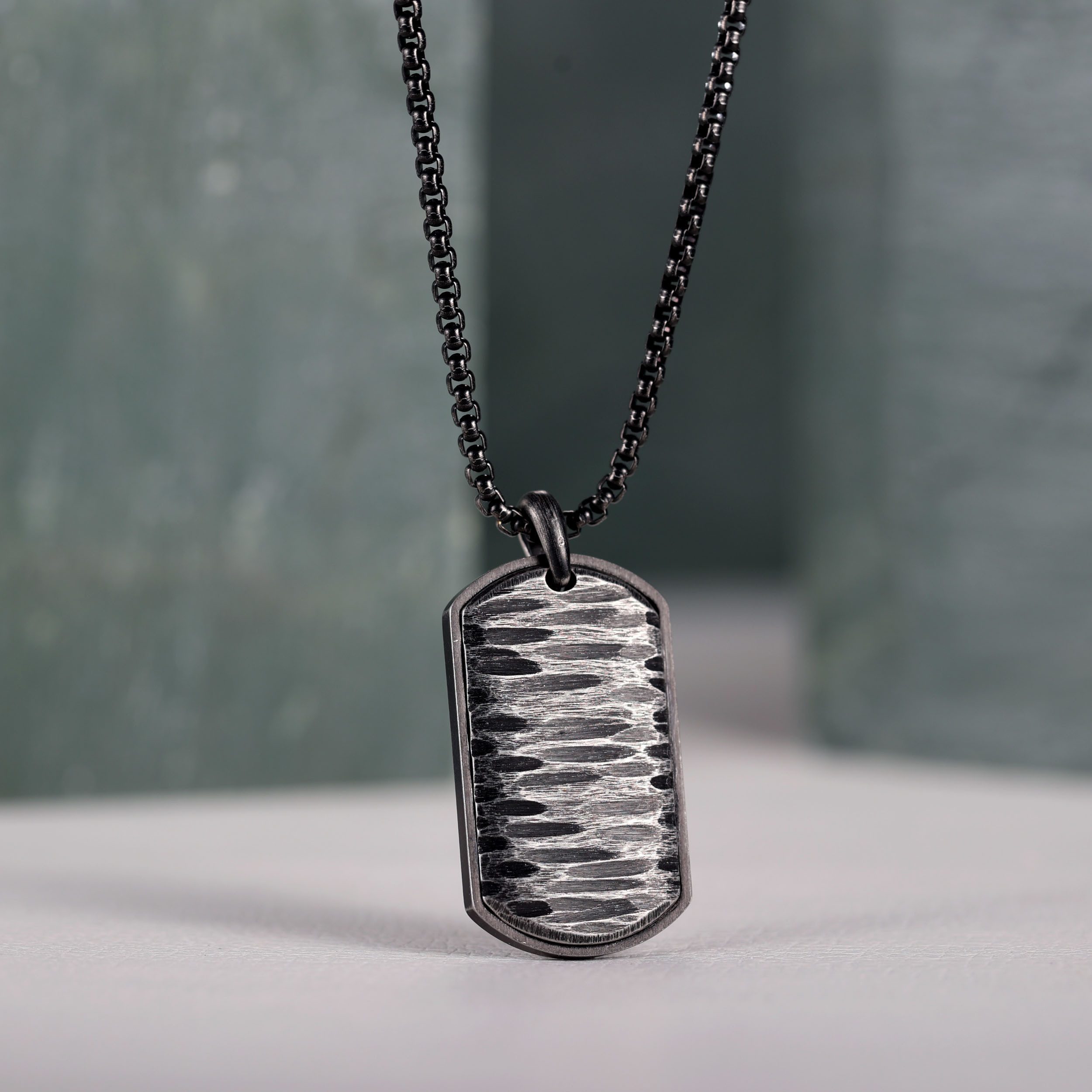 Firetti Ketting met hanger Sieraad cadeau roestvrij staal halssieraad halsketting dog tag rots