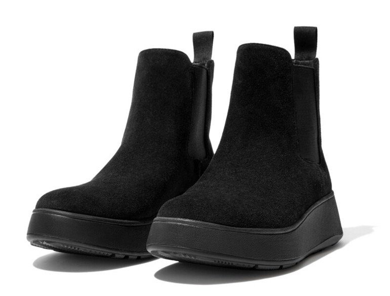 Fitflop Chelsea-boots F-MODE Plateaustiefels, chunky boots met plateausool, aanhaaklus