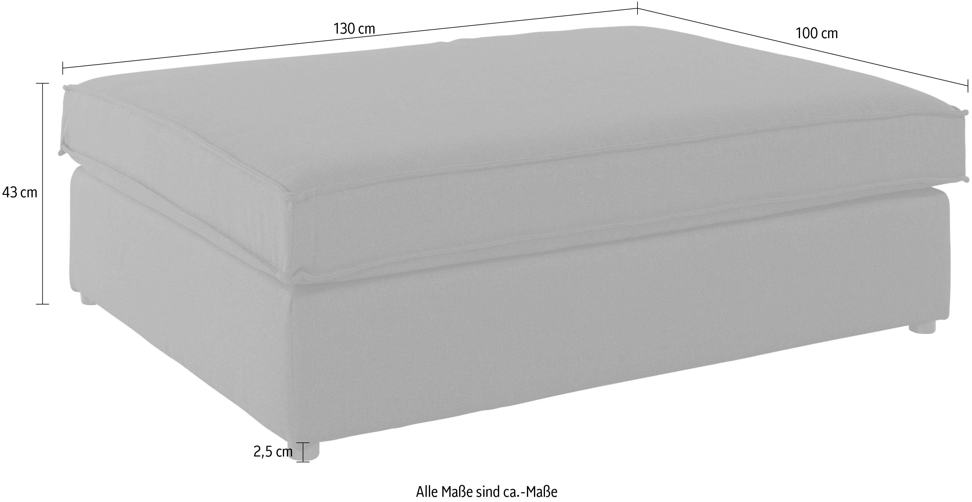 RAUM.ID Hocker Enid afzonderlijk plaatsbaar of als deel van een modulaire bank, stevig zitcomfort