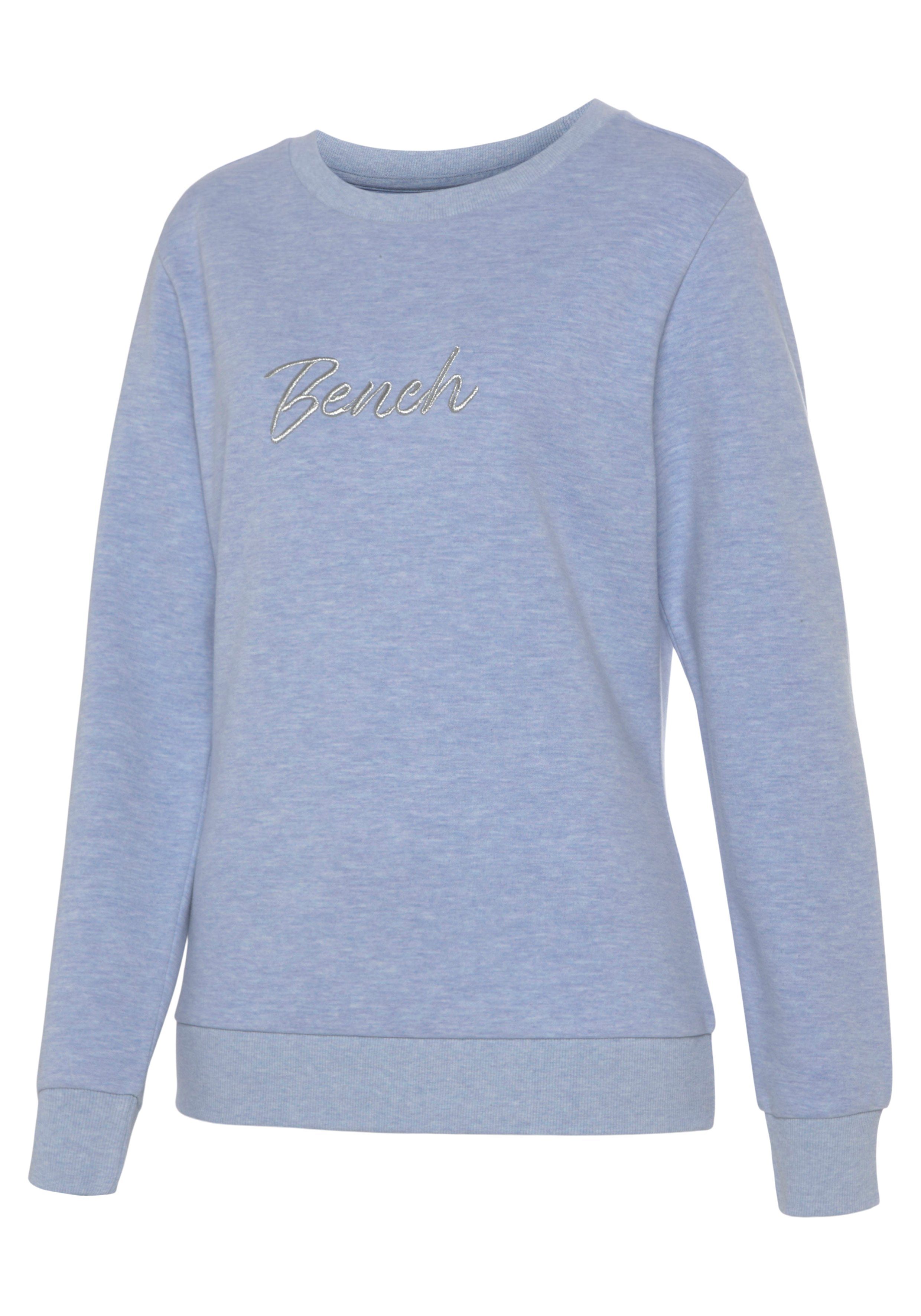 Bench. Loungewear Sweatshirt Loungeshirt met glanzende logo-borduurwerk, loungewear