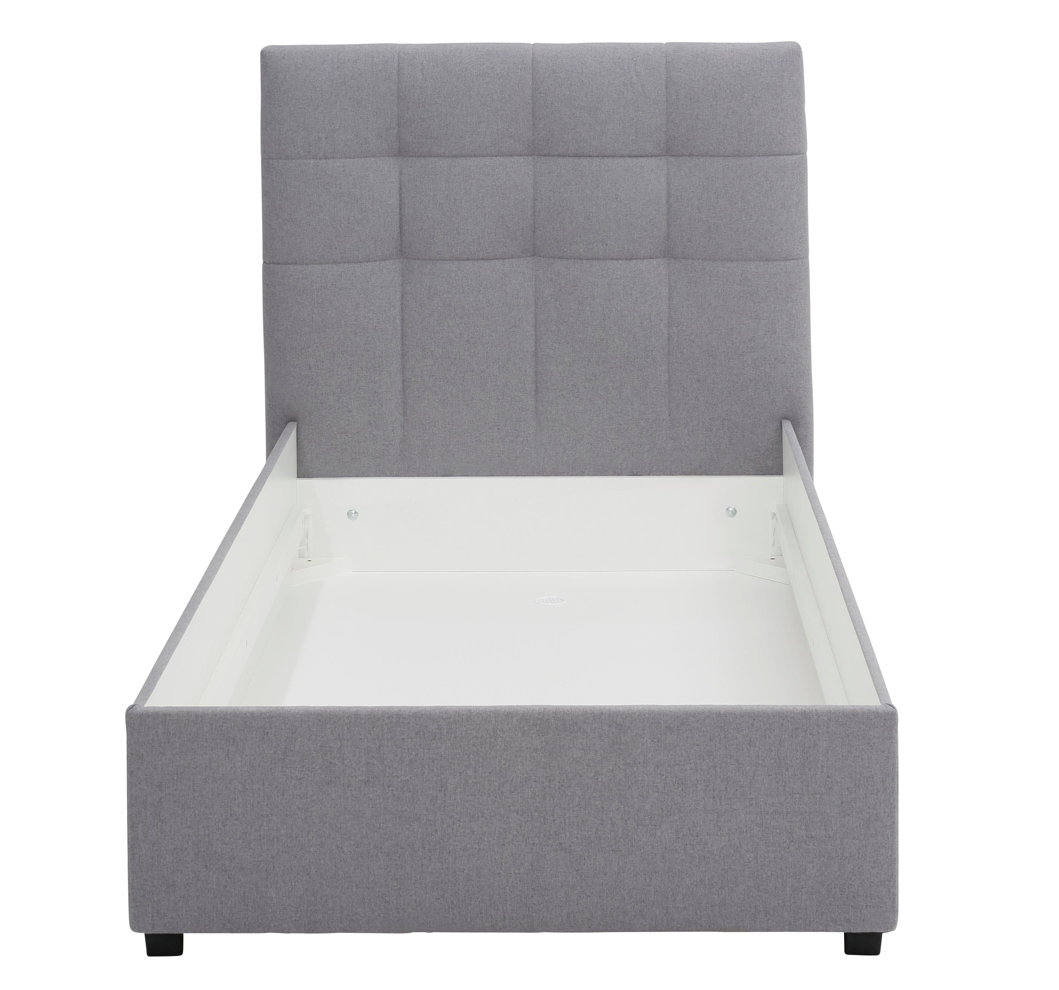 Lüttenhütt Gestoffeerd bed Endres met bedkist, naar keuze zonder matras/lattenbodem of incl. matras