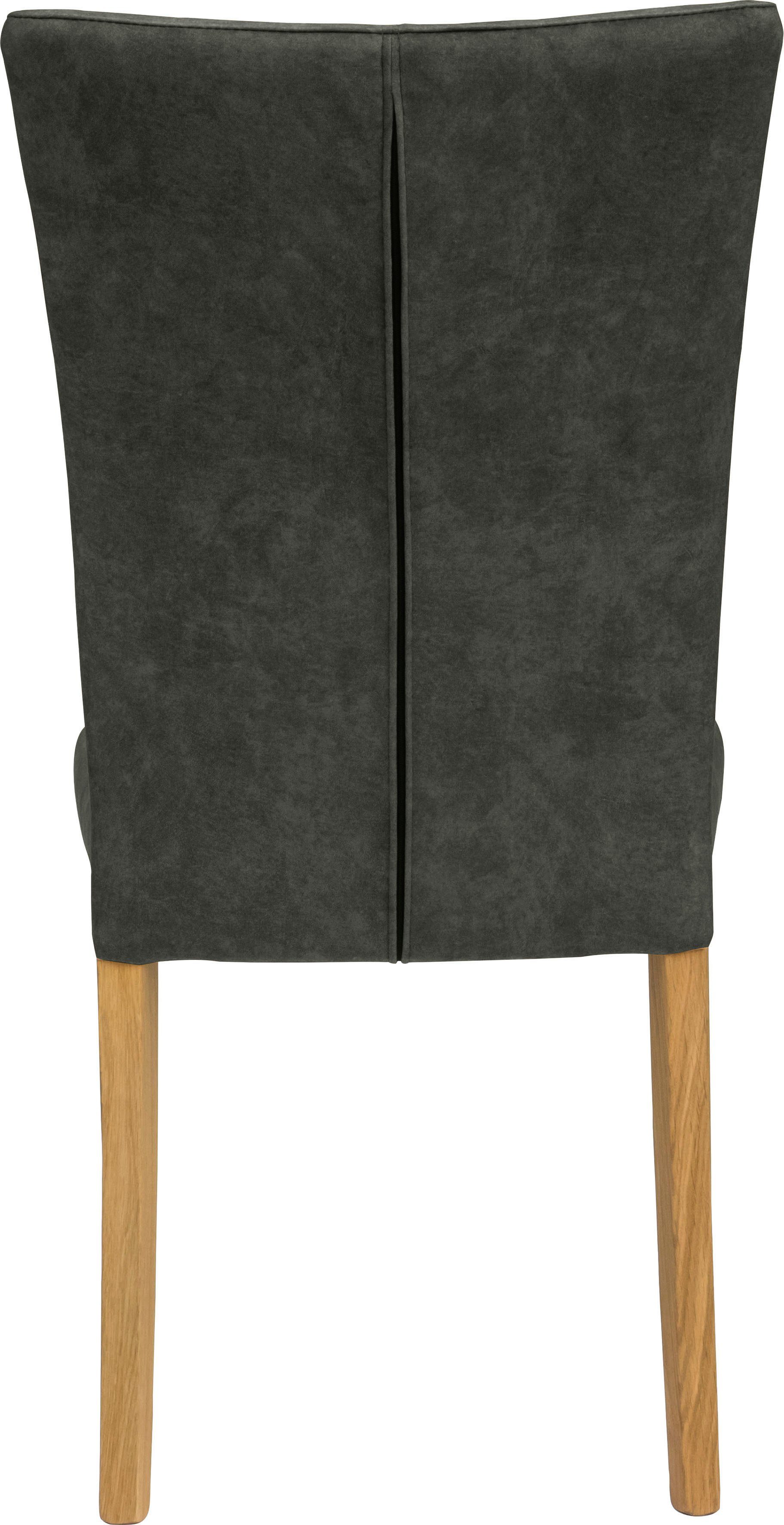 Home affaire Eetkamerstoel Aspen gestoffeerde stoel Massief houten frame, in veel bekledingskwaliteiten landhuis (set, 2 stuks)