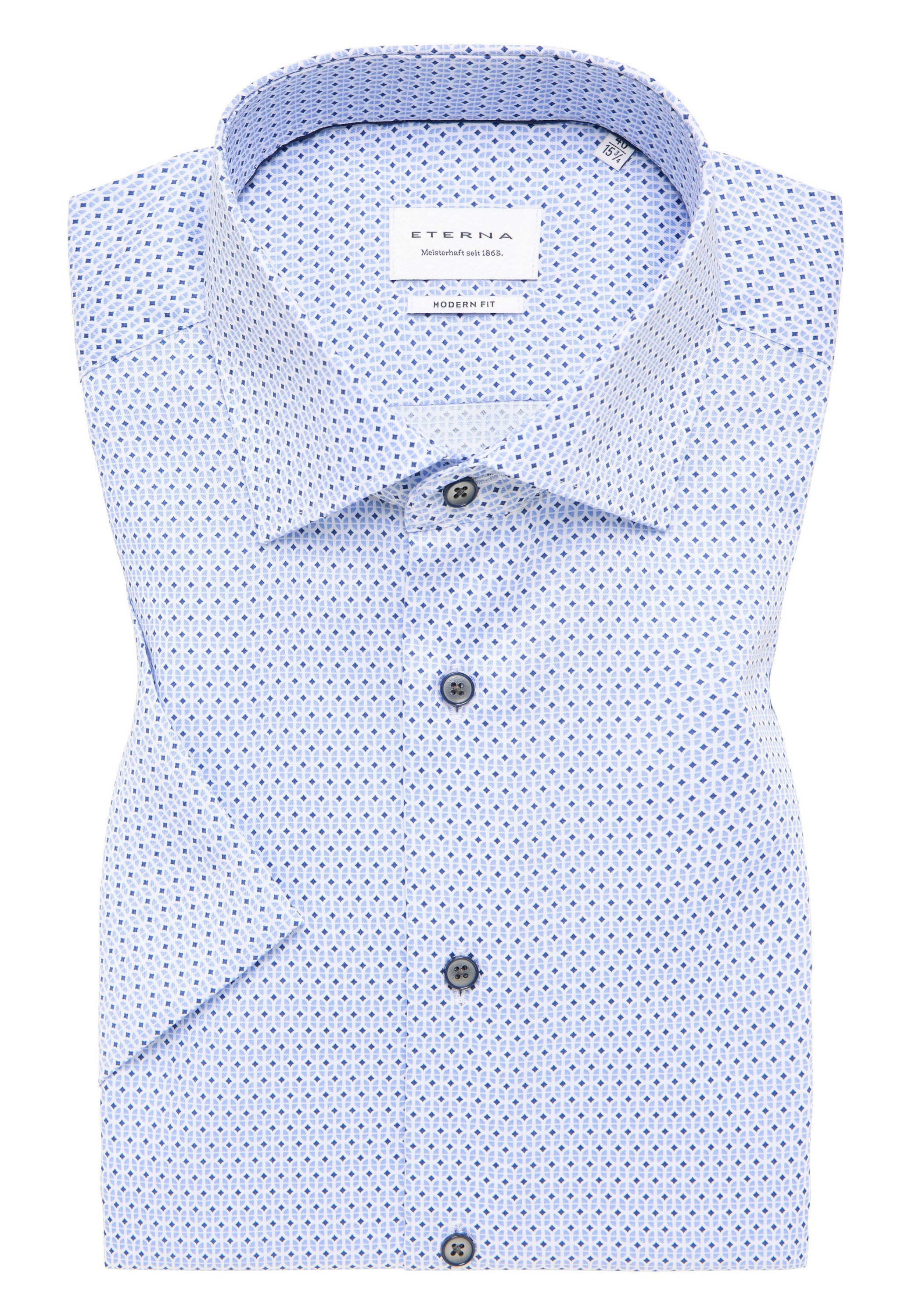 Eterna Overhemd met korte mouwen MODERN FIT NON IRON (strijkvrij)
