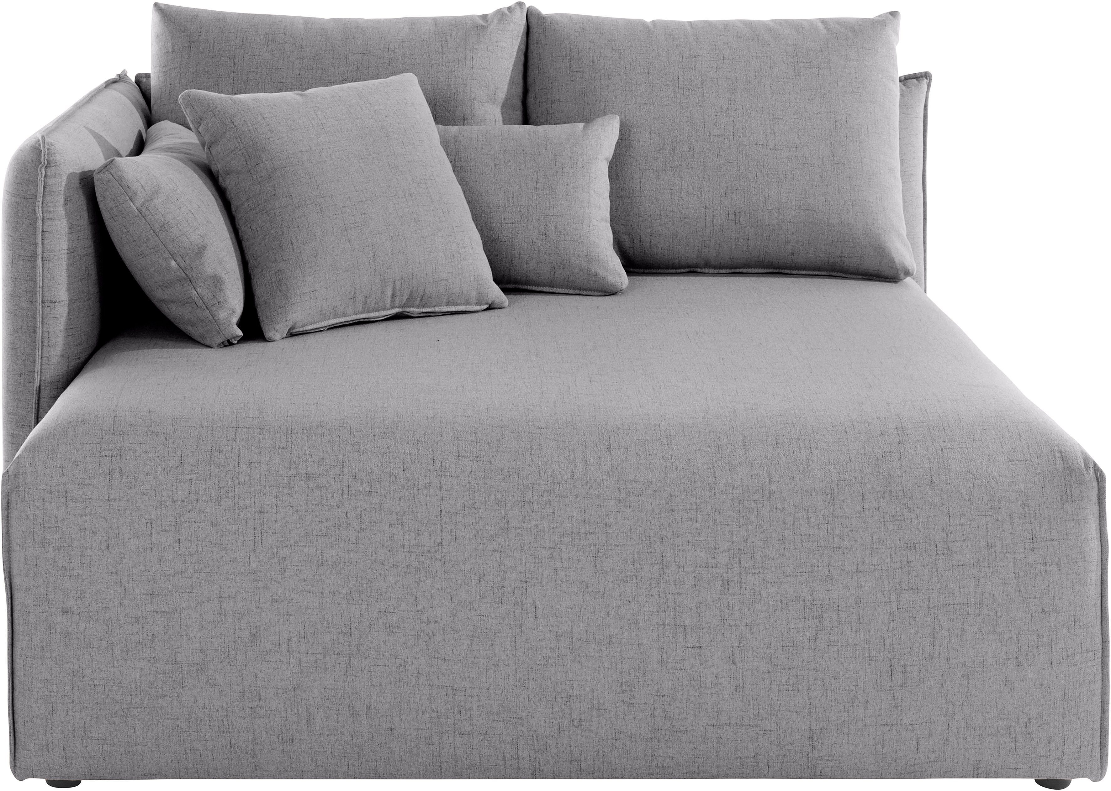 andas Ottomane Nöre korte lounge-module - zelf samenstellen, breedte 138 cm, diepte 128 cm