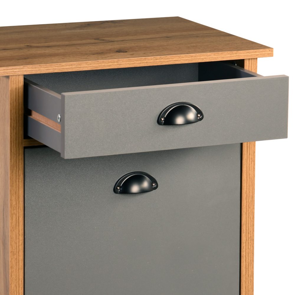 KESPER for kitchen & home Keukentrolley Rollwagen inclusief prullenbak, eik, FSC
