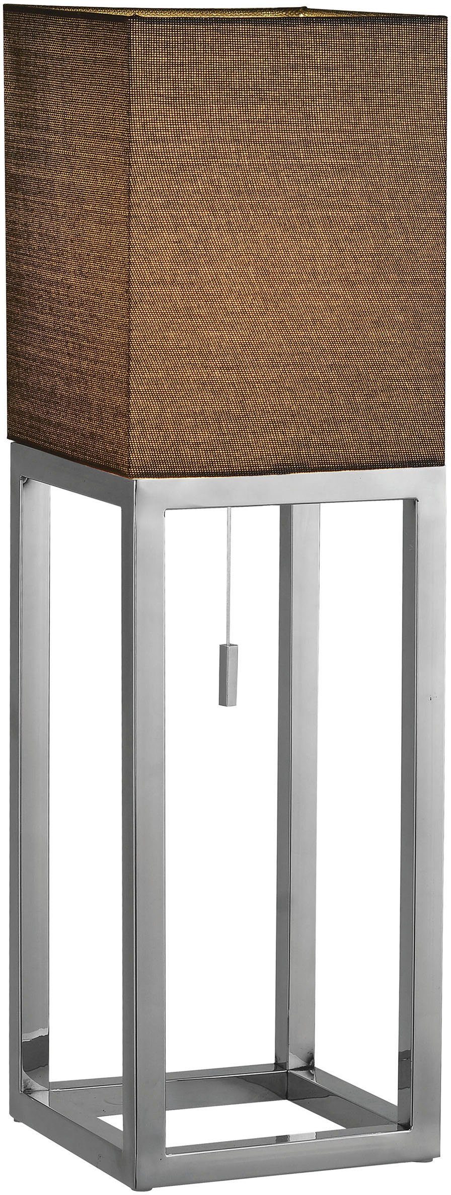 näve Tafellamp Alfa Tafellamp H: 65 cm, 1xE27, excl. lichtbron, donkergrijs/chroom, IP20 (1 stuk)