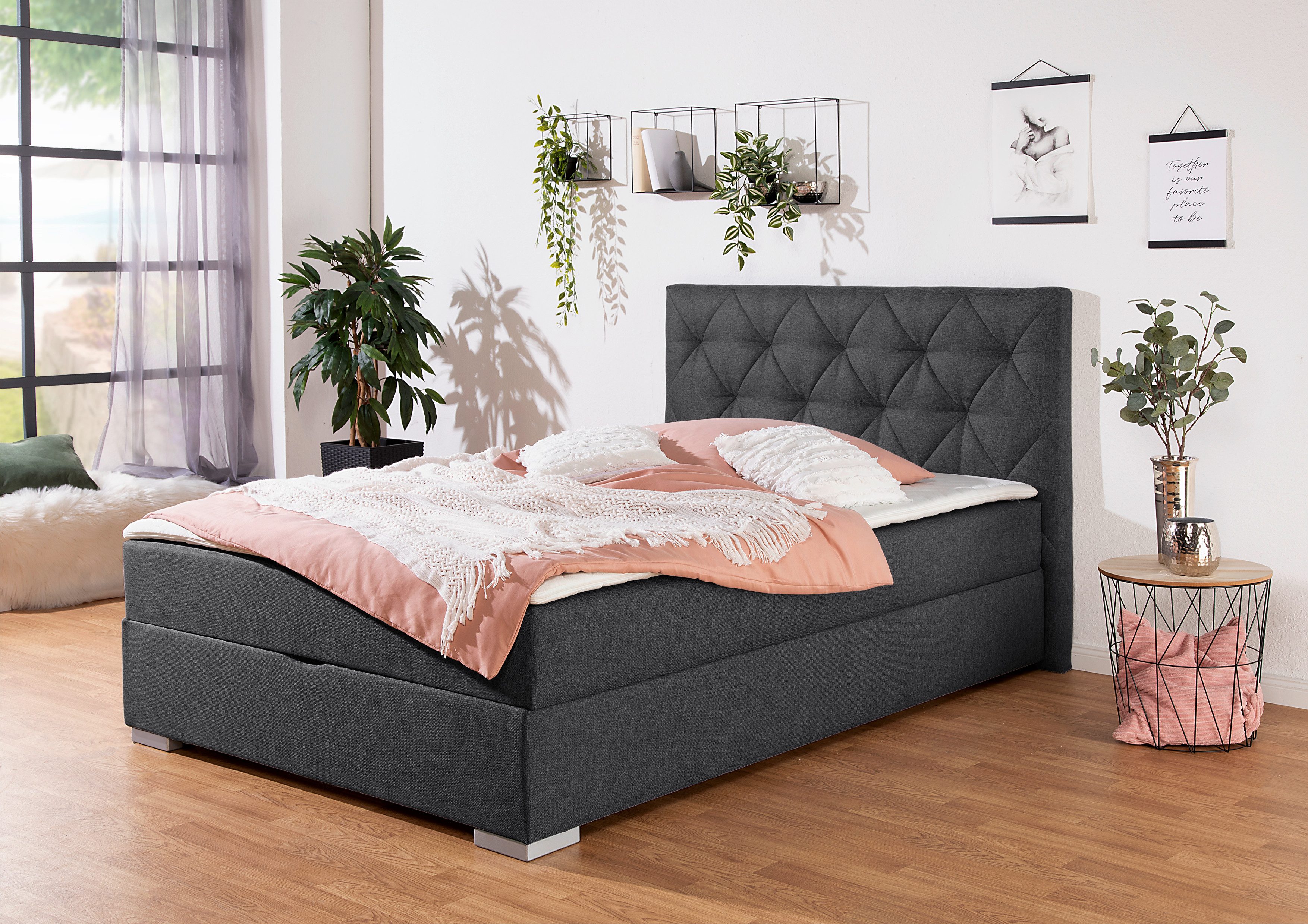INOSIGN Boxspring Tynan optioneel met bedbox, verkrijgbaar in h2, h3 & h4 boxsprings