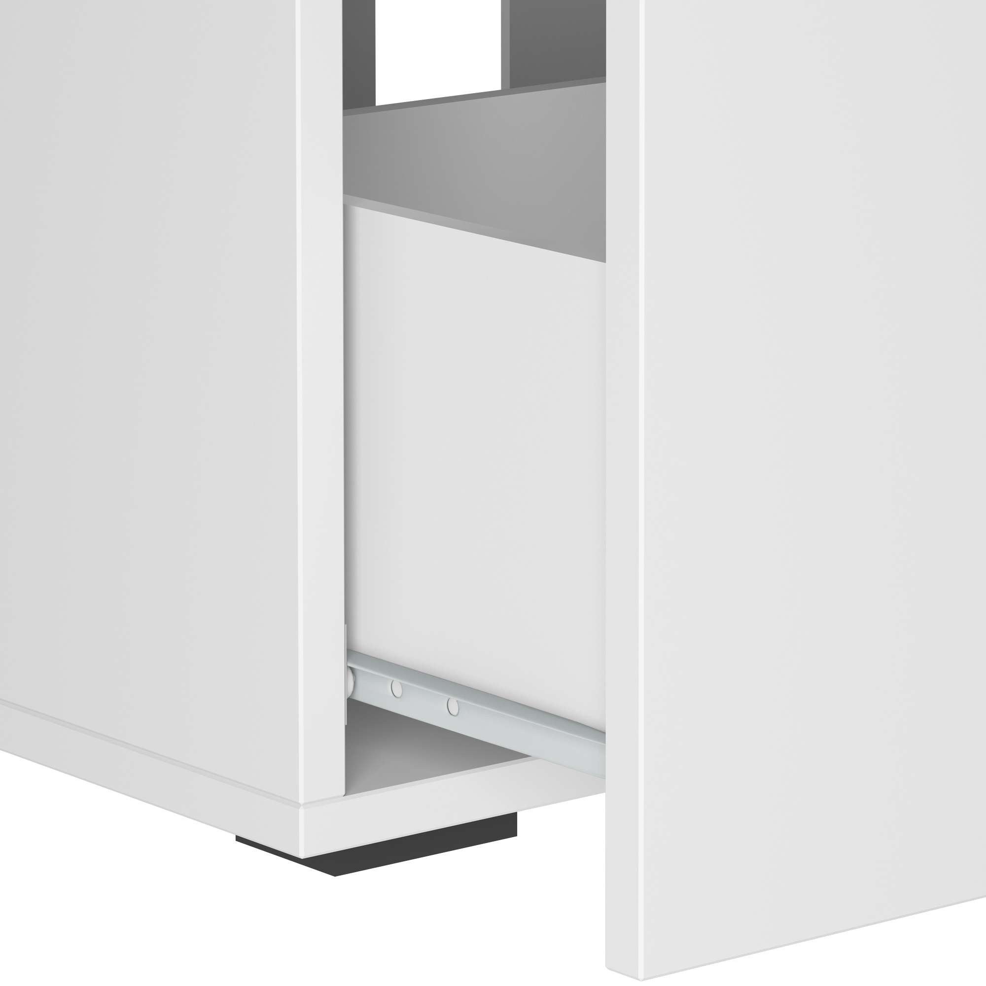 INOSIGN Wastafelonderkast Skara met klep en lade, zwarte grepen, breedte 60 cm, hoogte 55 cm