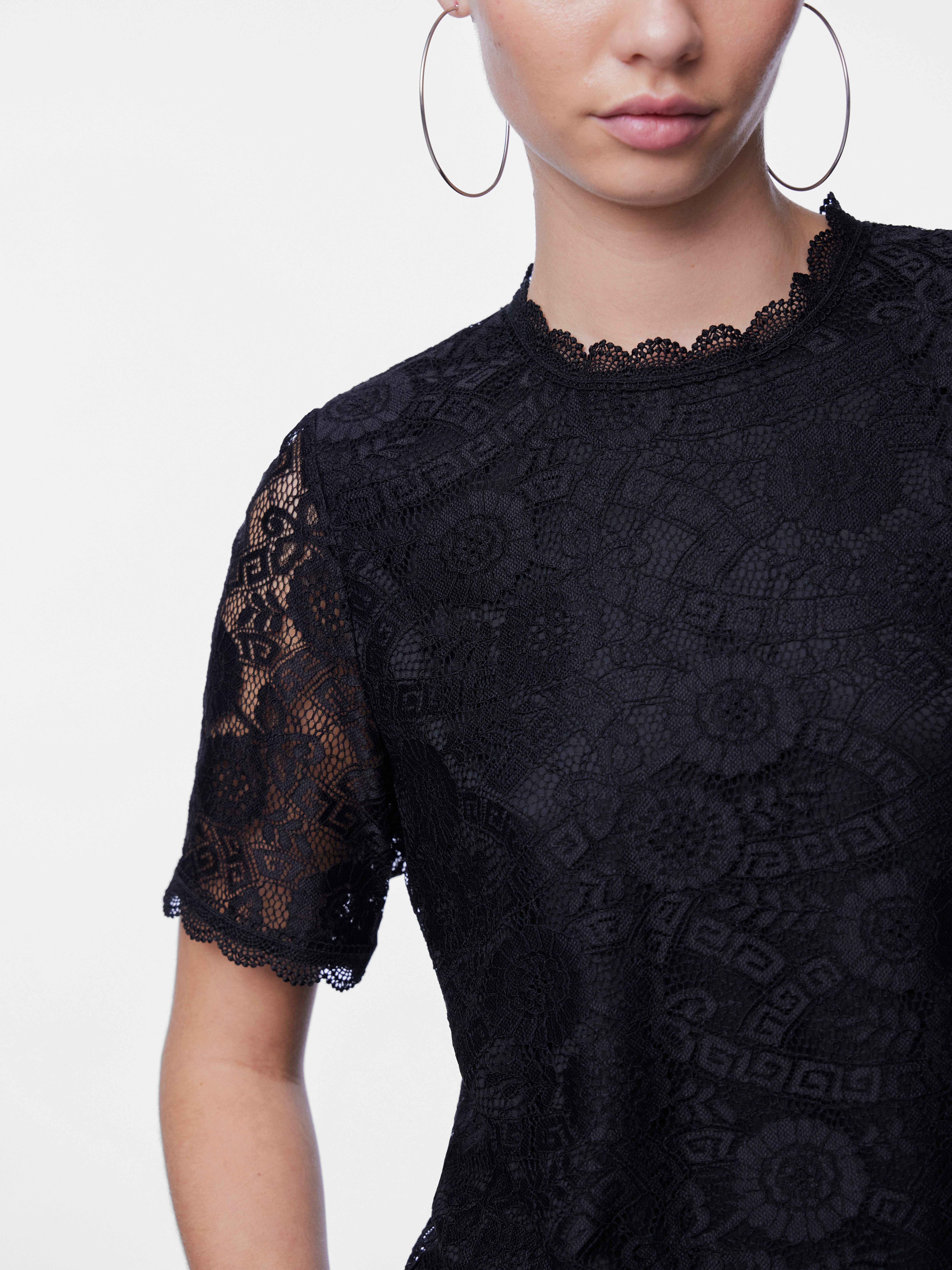 pieces Kanten shirt PCOLLINE SS LACE TOP WVN NOOS