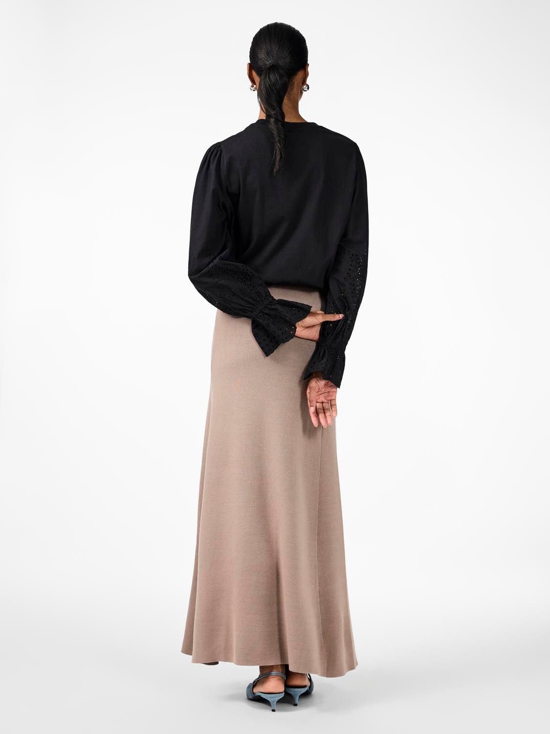 Y.A.S Gebreide rok YASFONNY HW ANKLE KNIT SKIRT S. NOOS