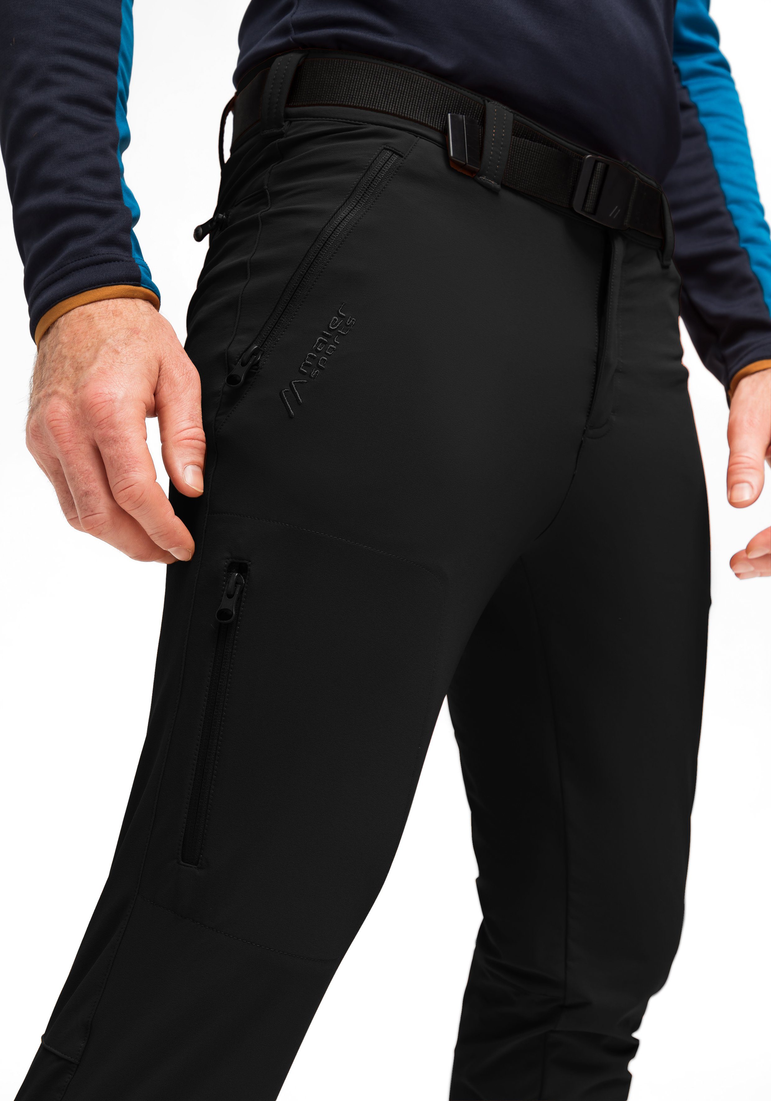 Maier Sports Functionele broek Naturno slim Heren wandbroek, elastische trekkingbroek, 4 zakken, Slim Fit