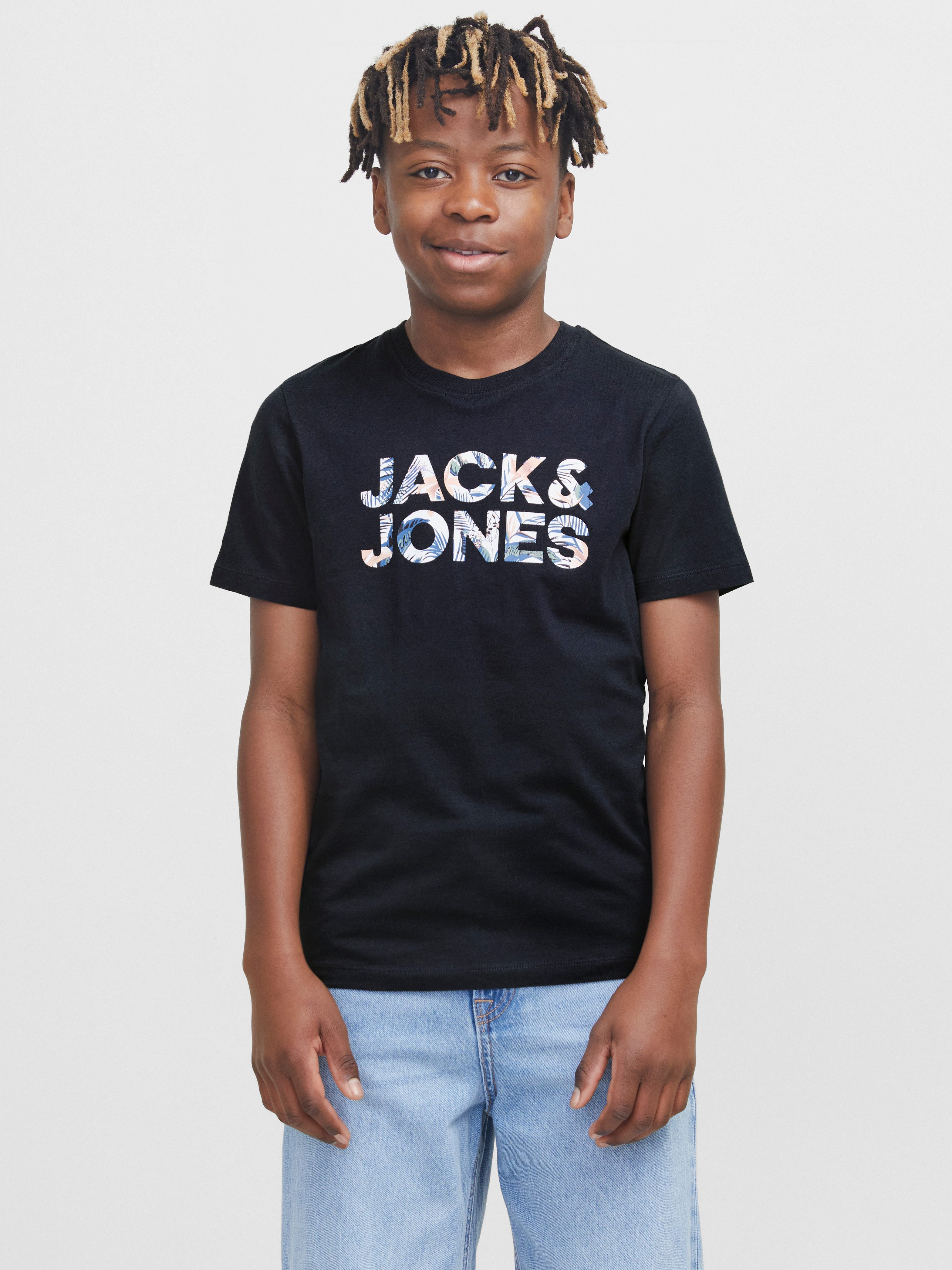 Jack & Jones Junior Shirt met ronde hals JJEBRYAN CORP LOGO TEE SS O-NECK JNR