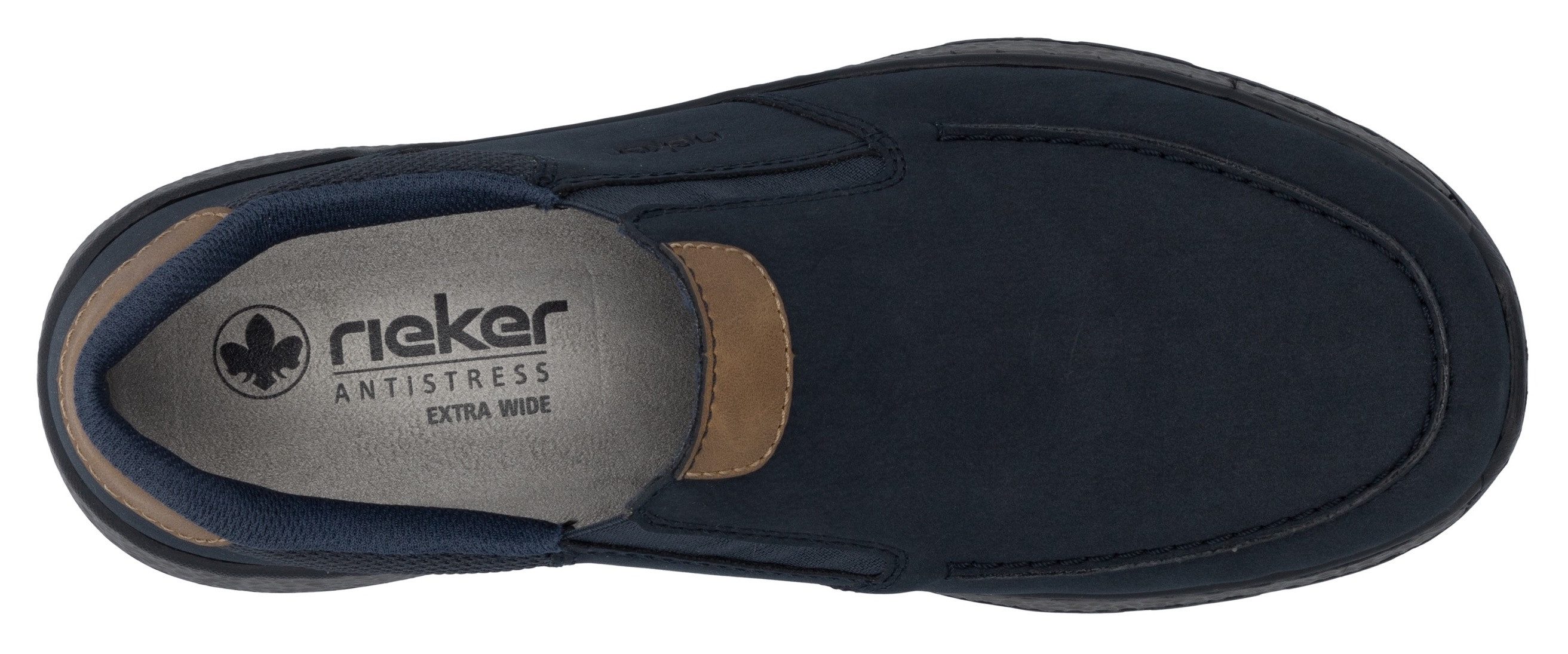 Rieker Instappers met contrasterende afwerkingen, comfortabele vorm