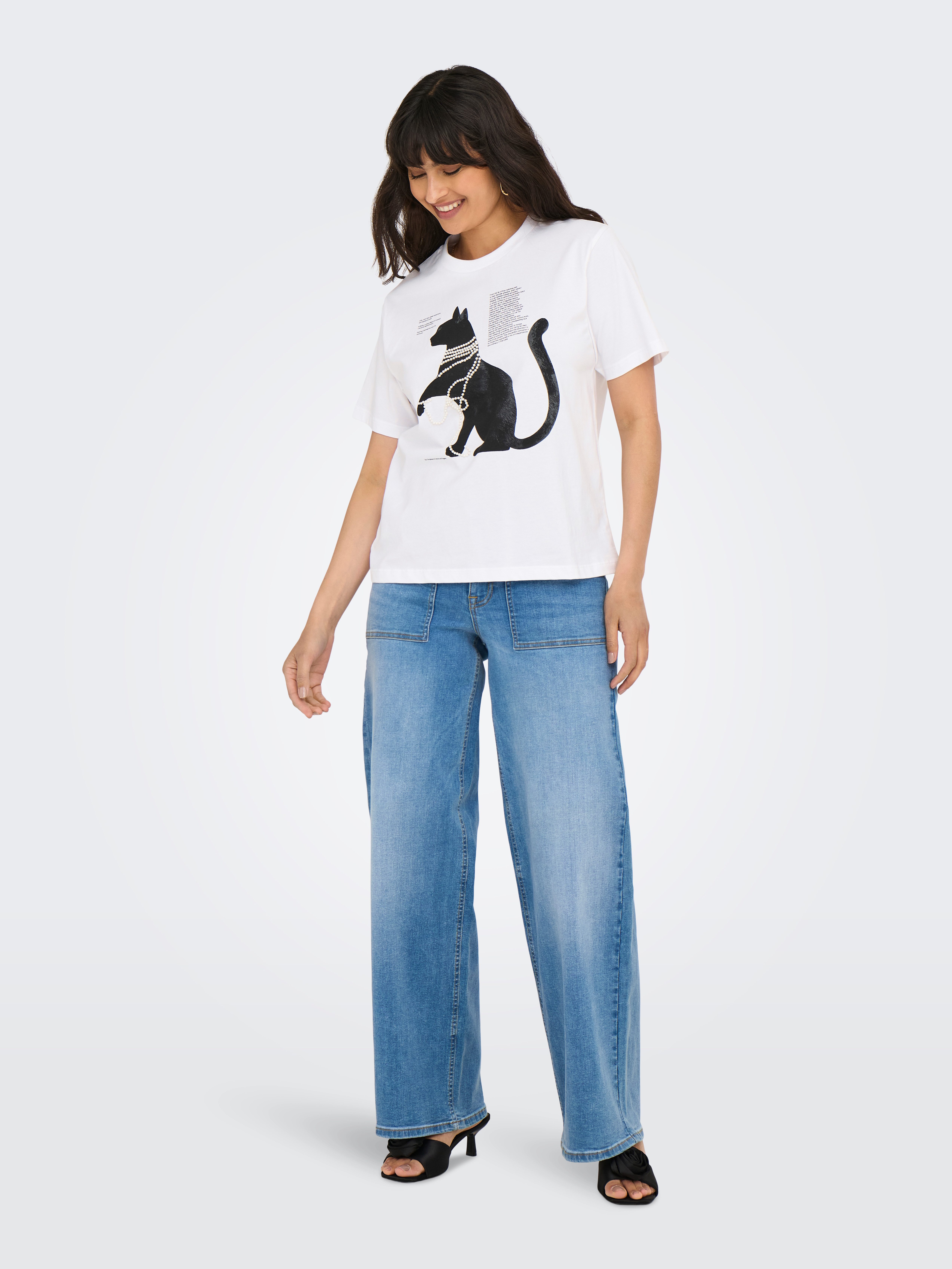 Only Shirt met korte mouwen ONLDONNA LIFE S/S COOL TOP BOX JRS