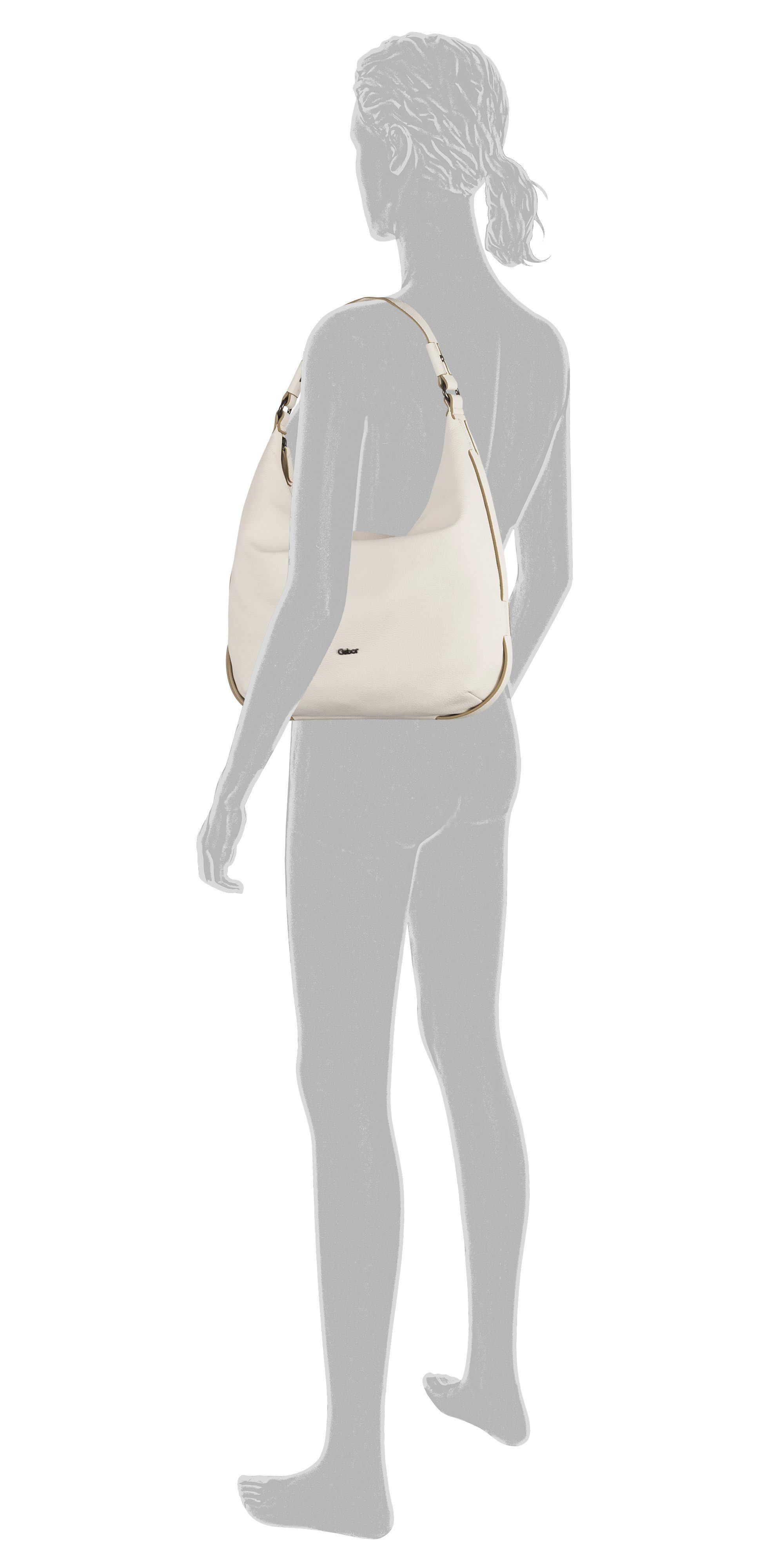 Gabor Hobo-tas Malu van zacht nerf imitatieleer met verfijnde cut-outs
