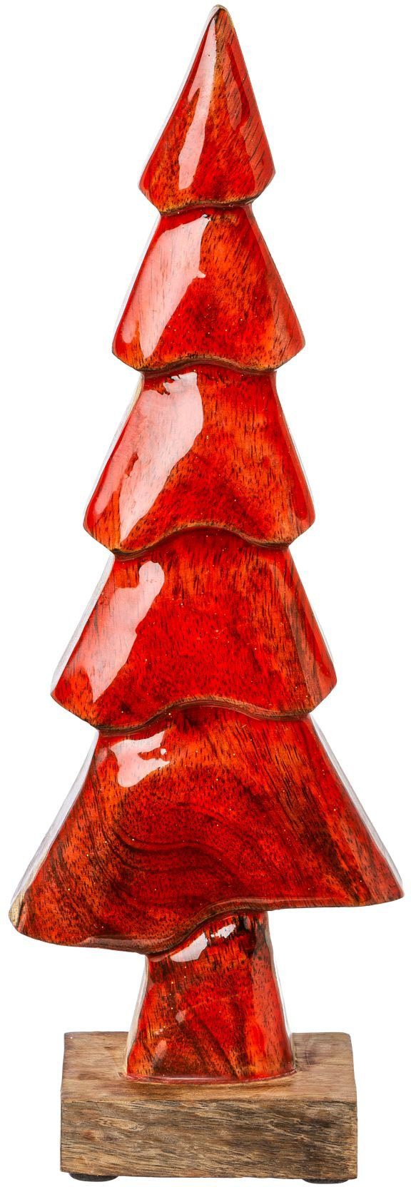 Creativ deco Deco-boom Kerstversiering rood (2 stuks)